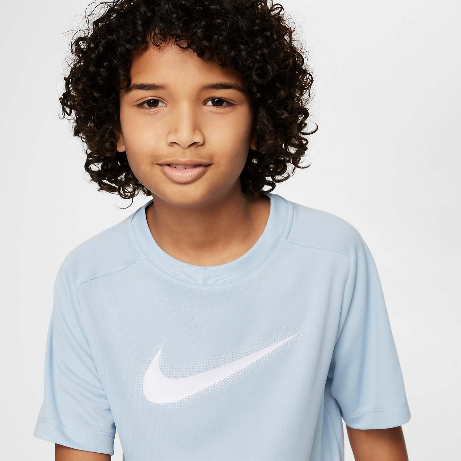 Nike Dri FIT Icon Boy s Tennis T Shirt Light Armory Blue White