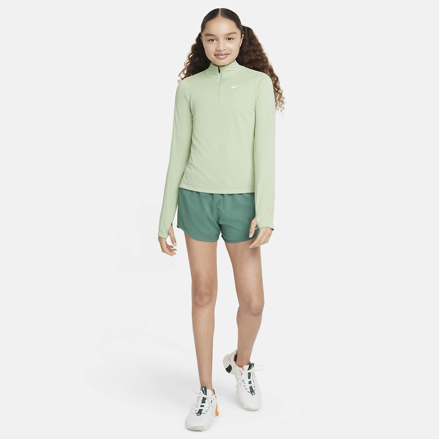 Nike Dri-FIT One 3in Pantaloncini Bambina - Bicoastal/White