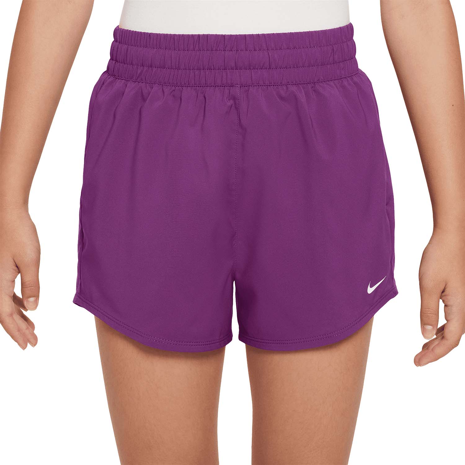 Nike Dri-FIT One 3in Shorts Niña - Viotech/White