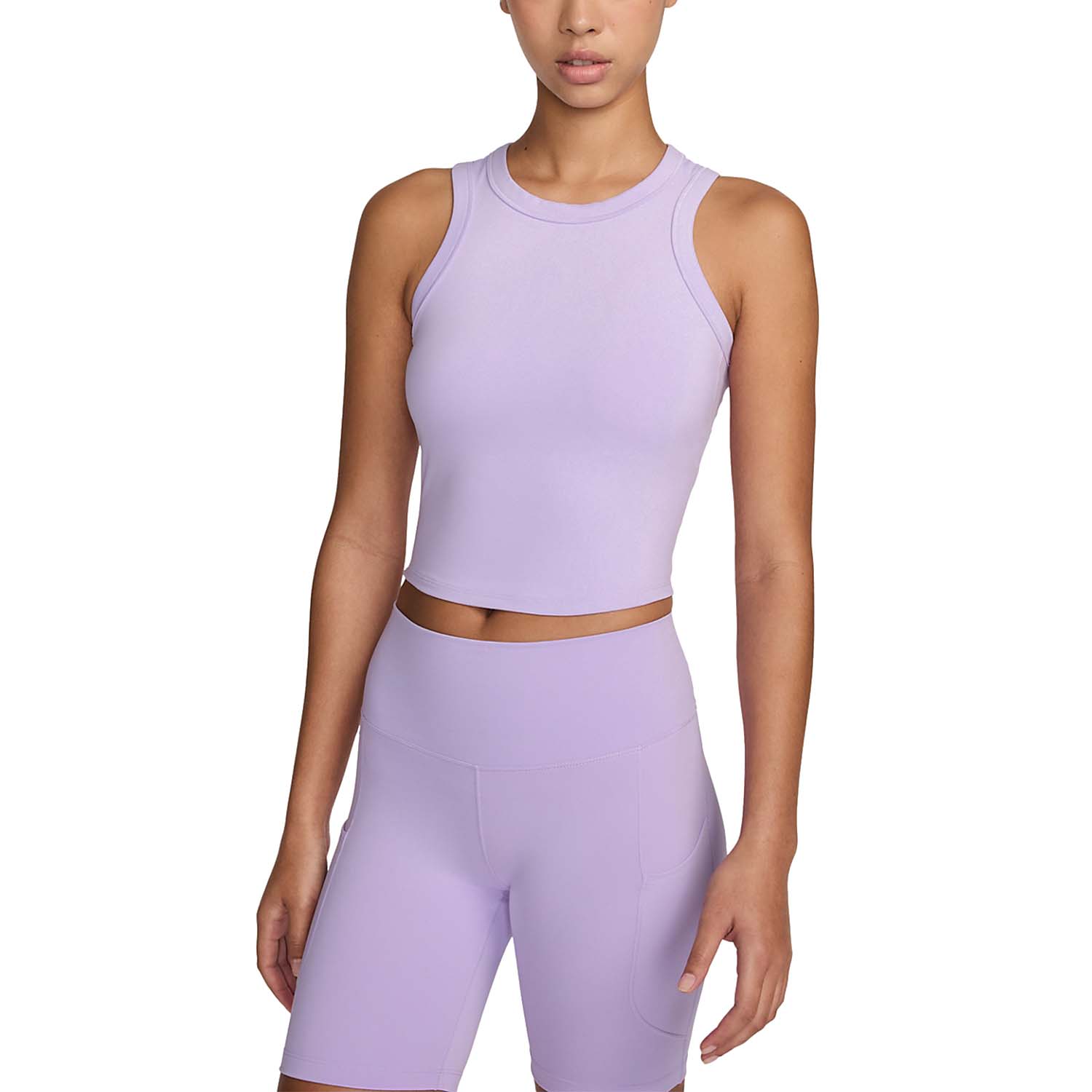 Nike Dri-FIT One Women's Tennis Tank - Lilac Bloom/Black