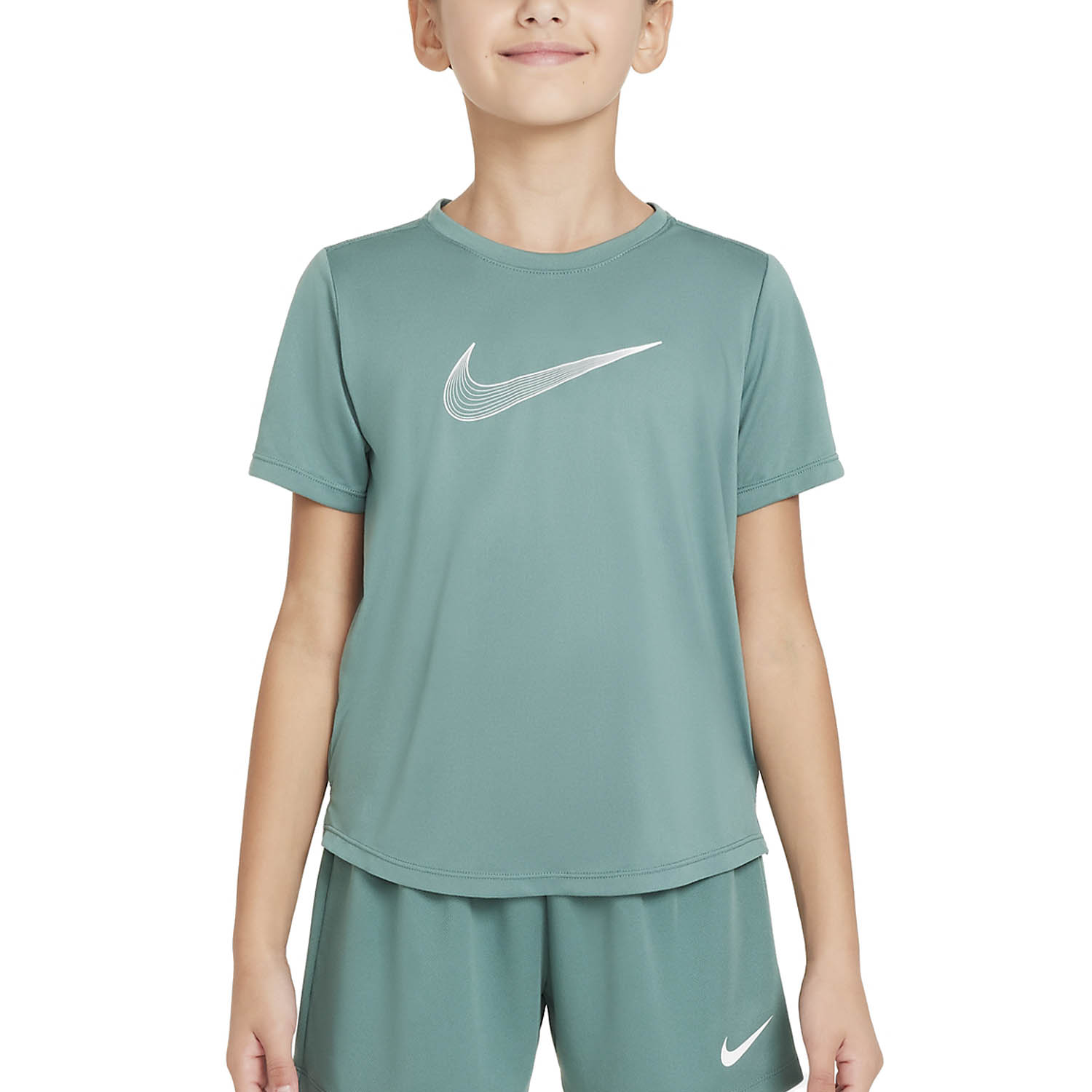 Nike Dri-FIT One Maglietta Bambina - Bicoastal/White