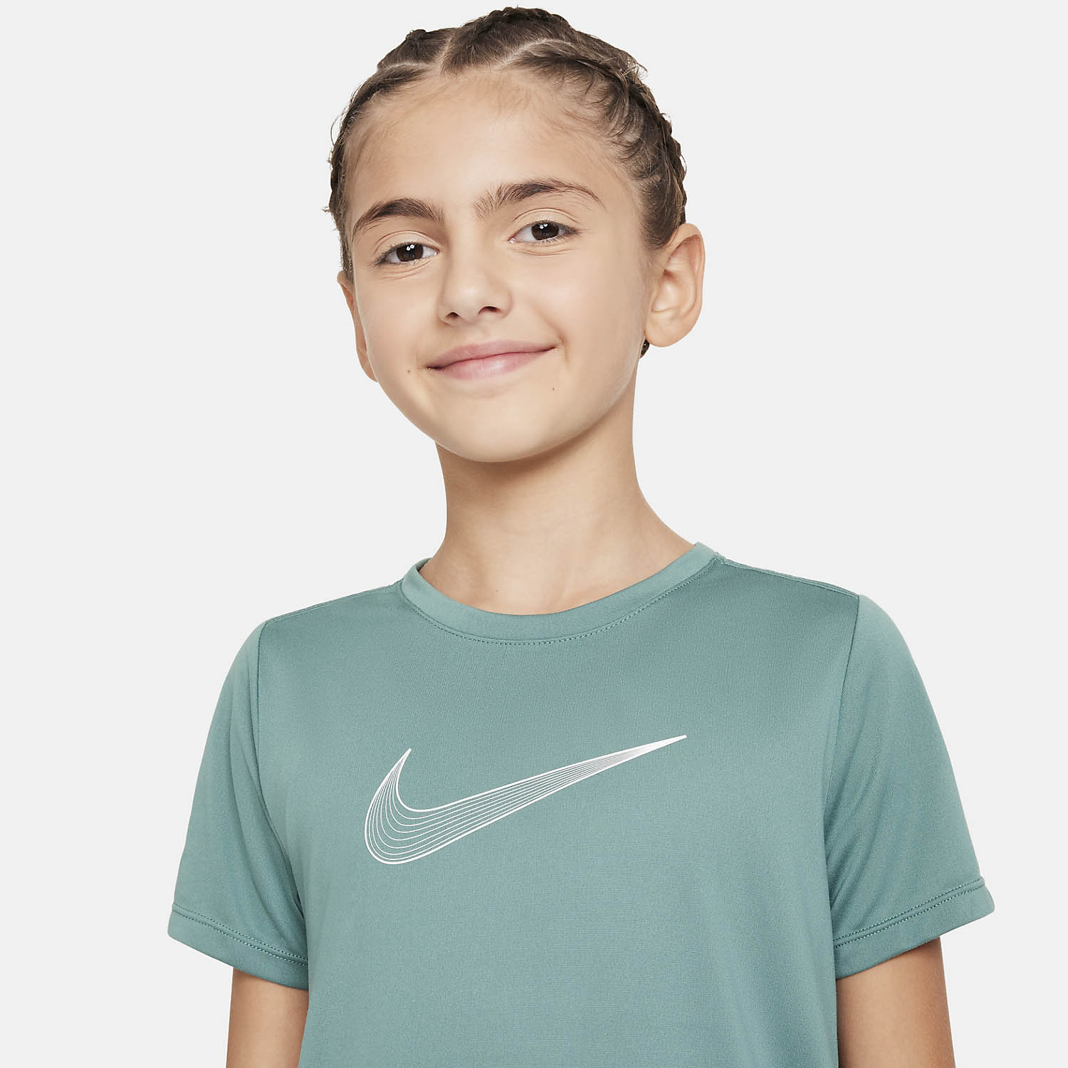 Nike T Shirt Verde Bambina NIKE Girls' Aqua Green CLUB TEE Set
