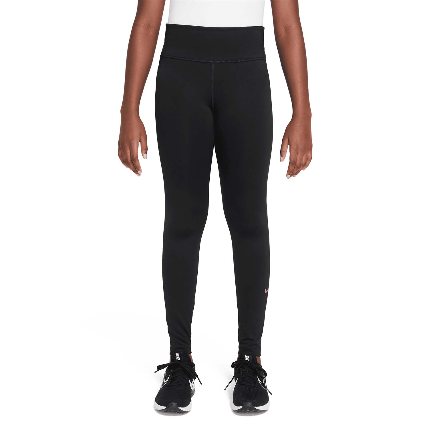 Nike Dri-FIT One Tights Girl - Black/Sunset Pulse