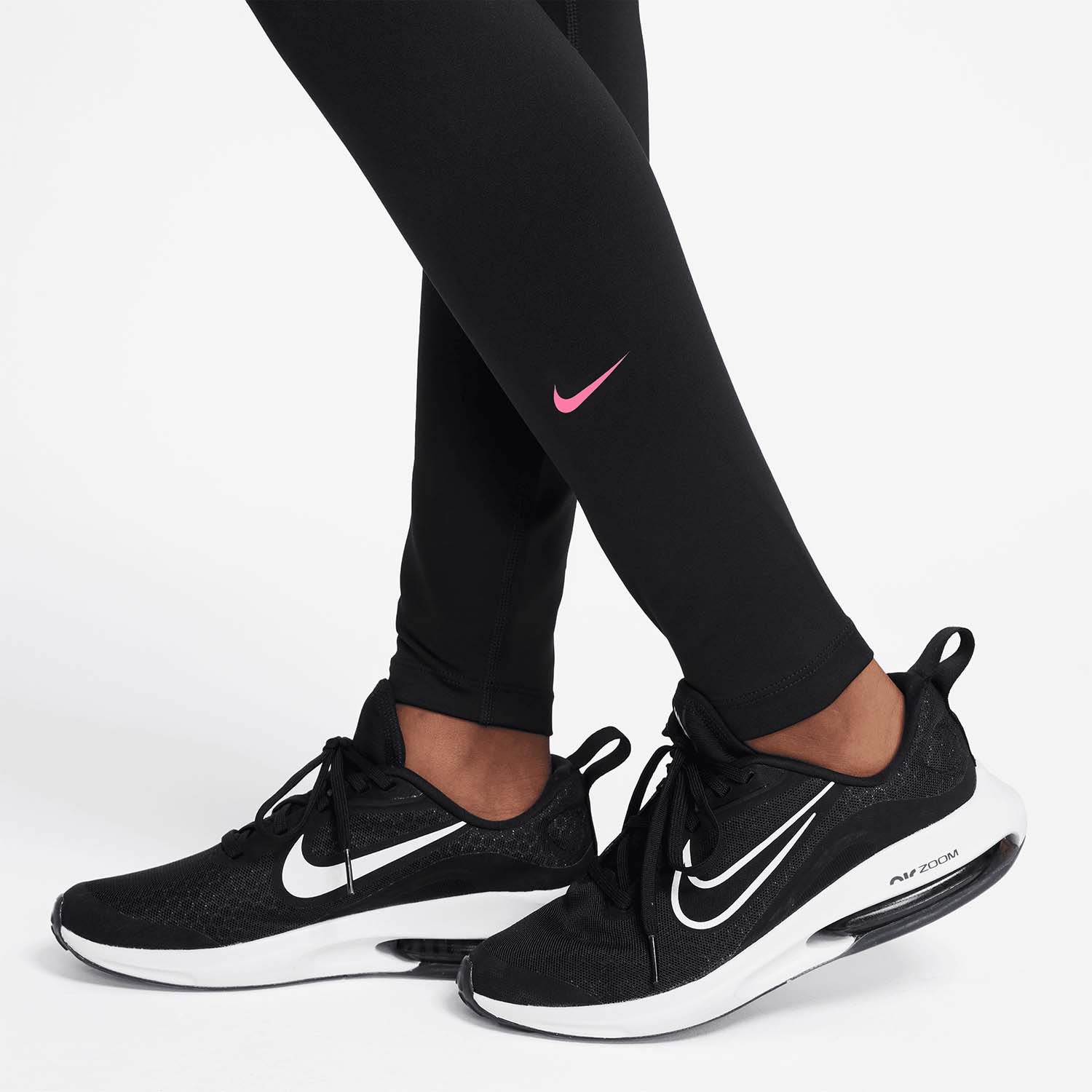 Nike Dri-FIT One Tights Niña - Black/Sunset Pulse
