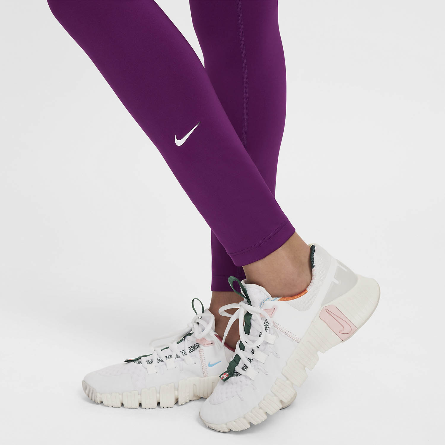 Nike Dri-FIT One Tights Bambina - Viotech/White