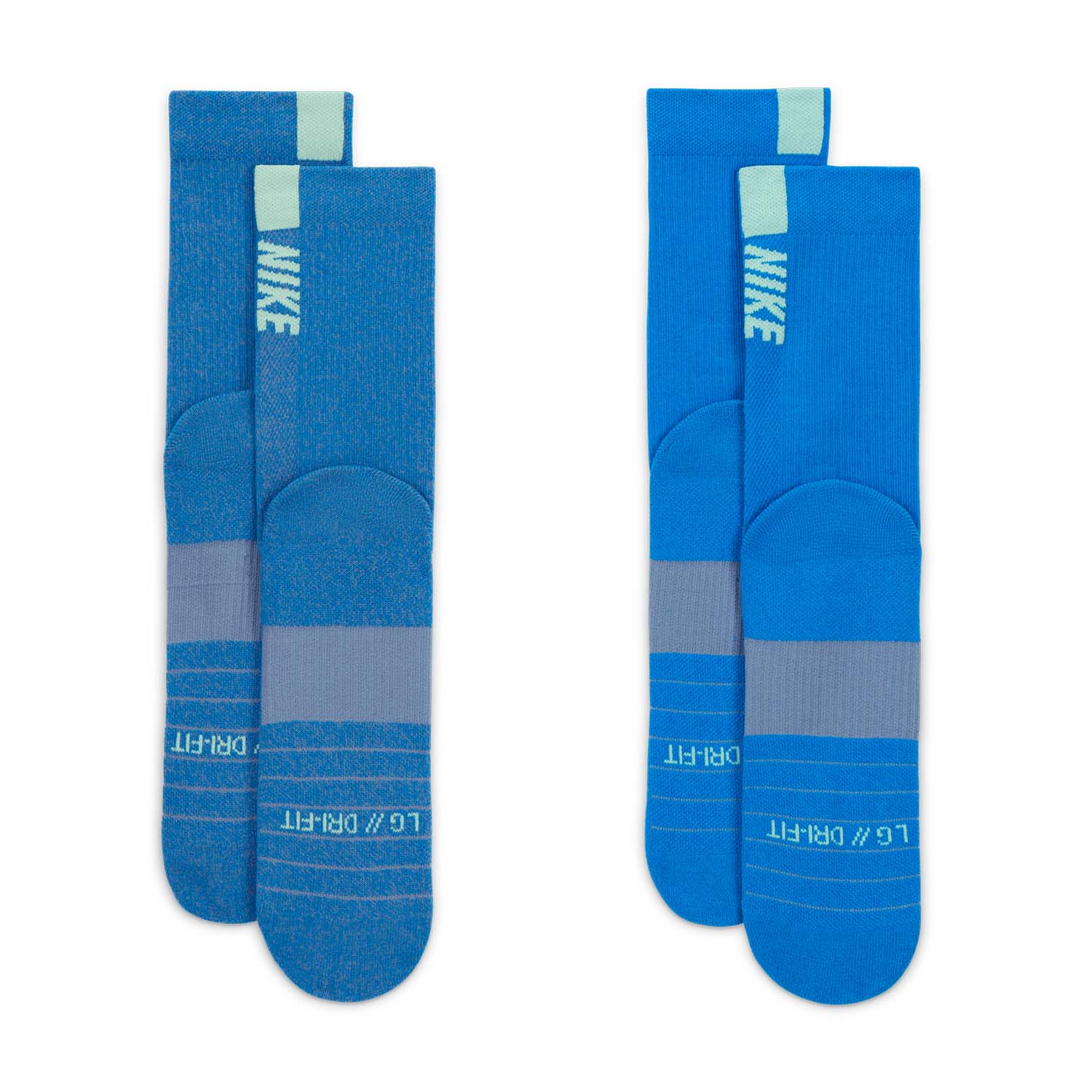 Nike Multiplier Crew x 2 Socks - Light Blue