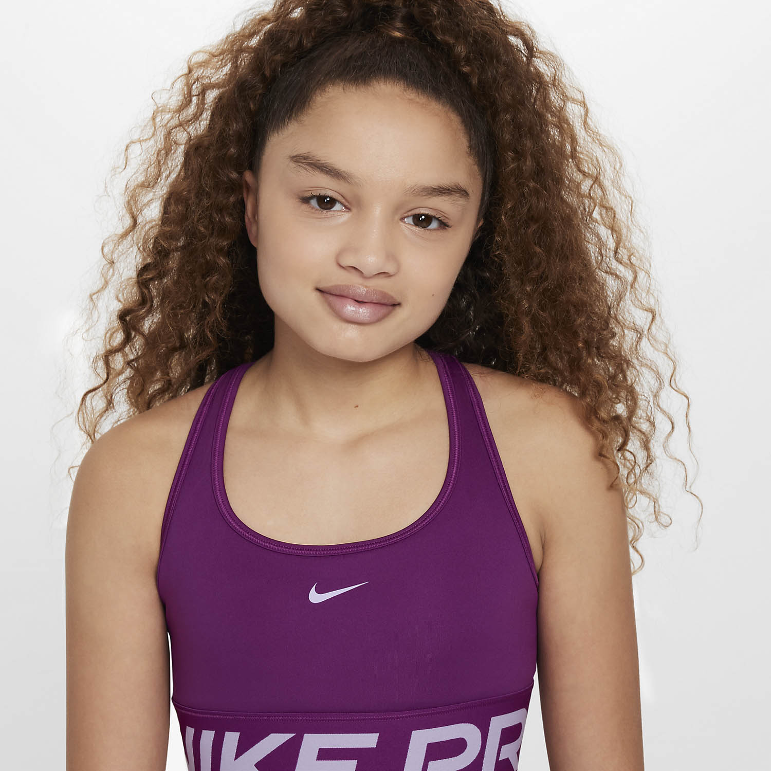 Nike Pro Swoosh Sports Bra Girl - Viotech/Hydrangeas