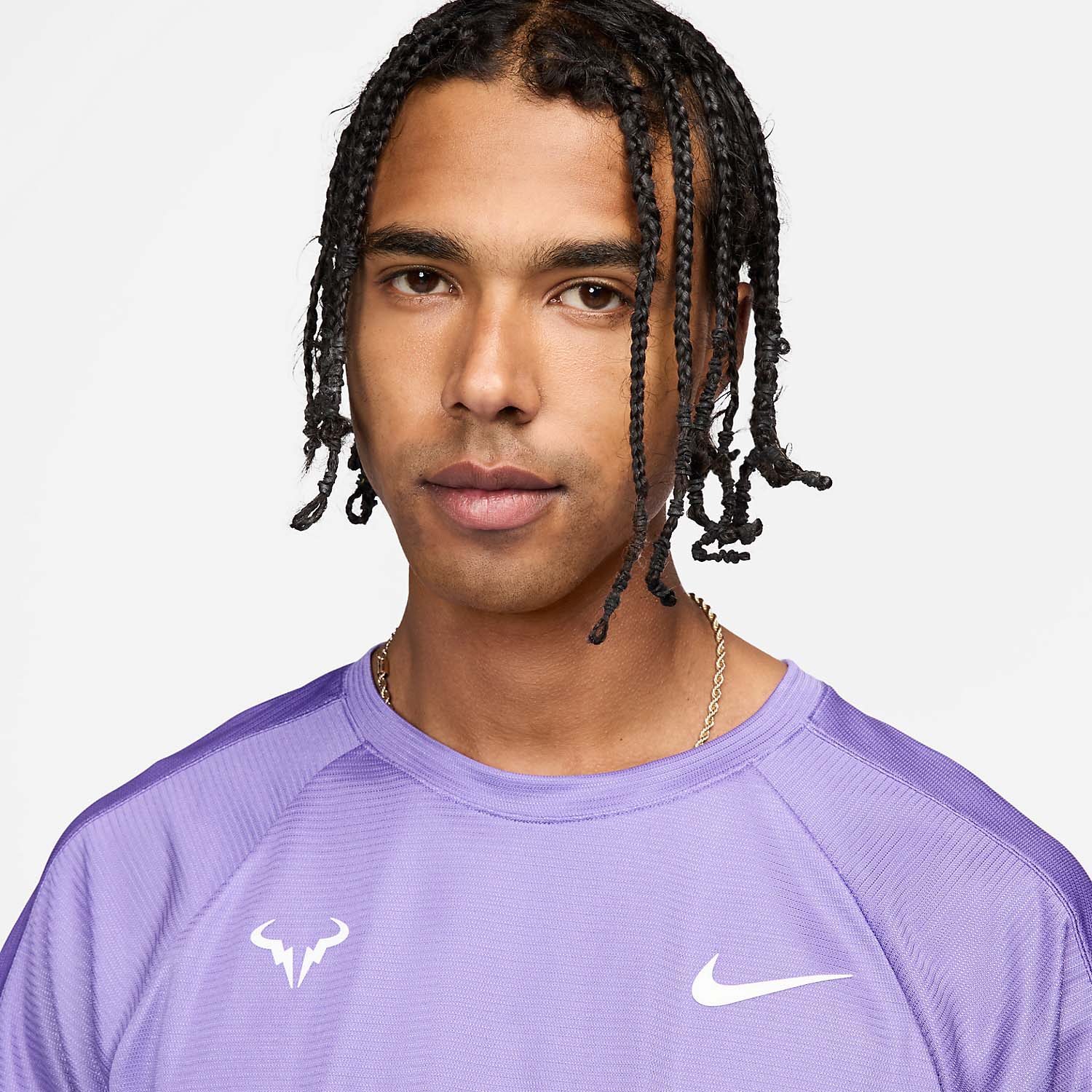 Nike Rafa Challenger Men's Tennis T-Shirt - Space Purple/White