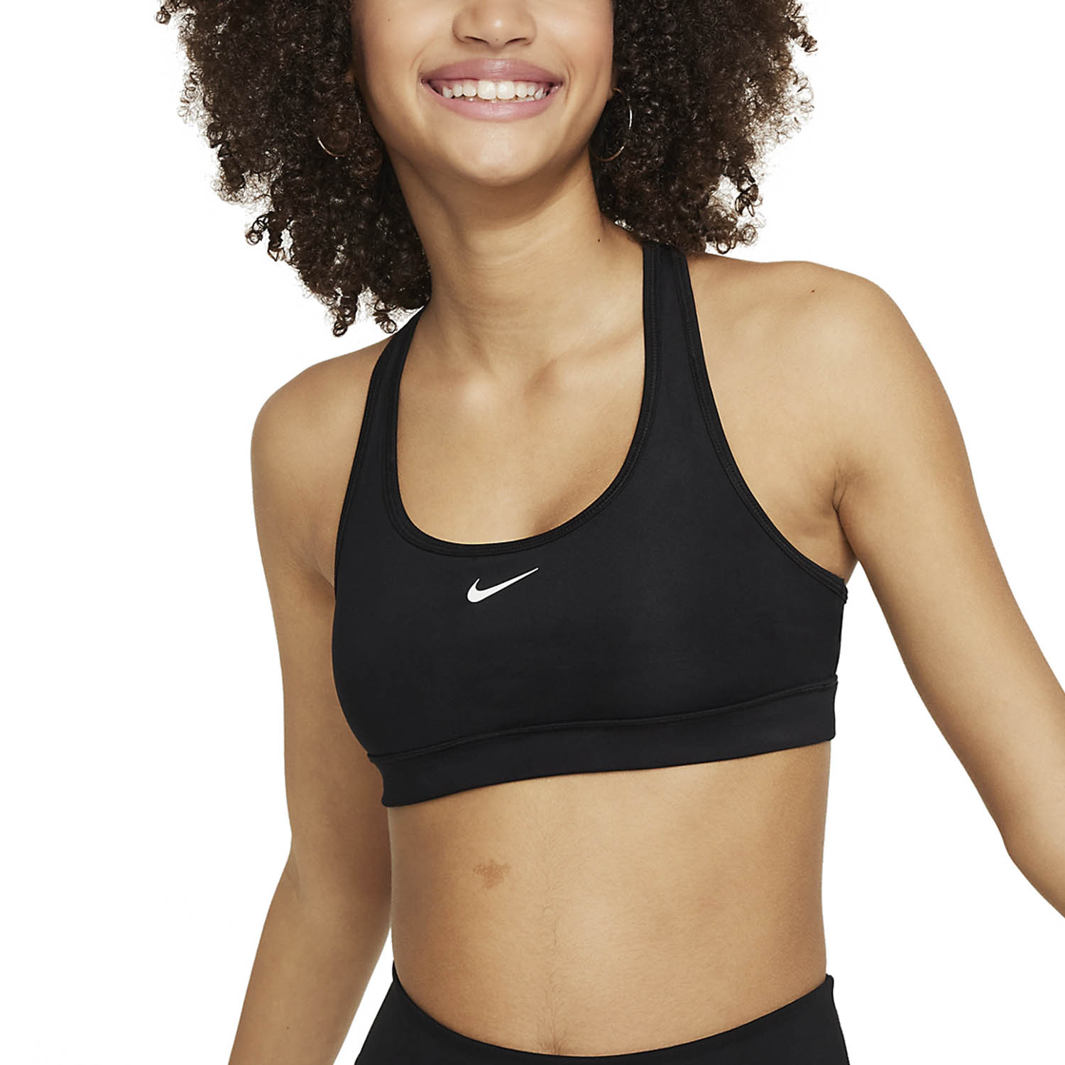 Nike Swoosh Logo Sports Bra Girl - Black/White