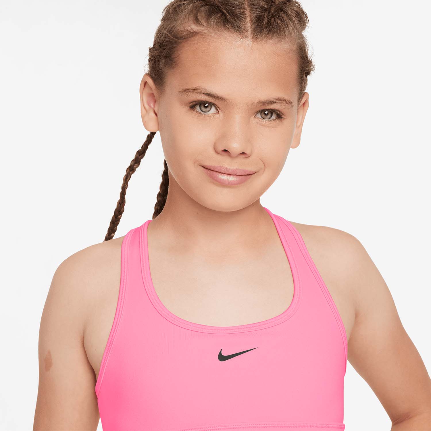 Nike Swoosh Logo Sports Bra Girl - Sunset Pulse/Black