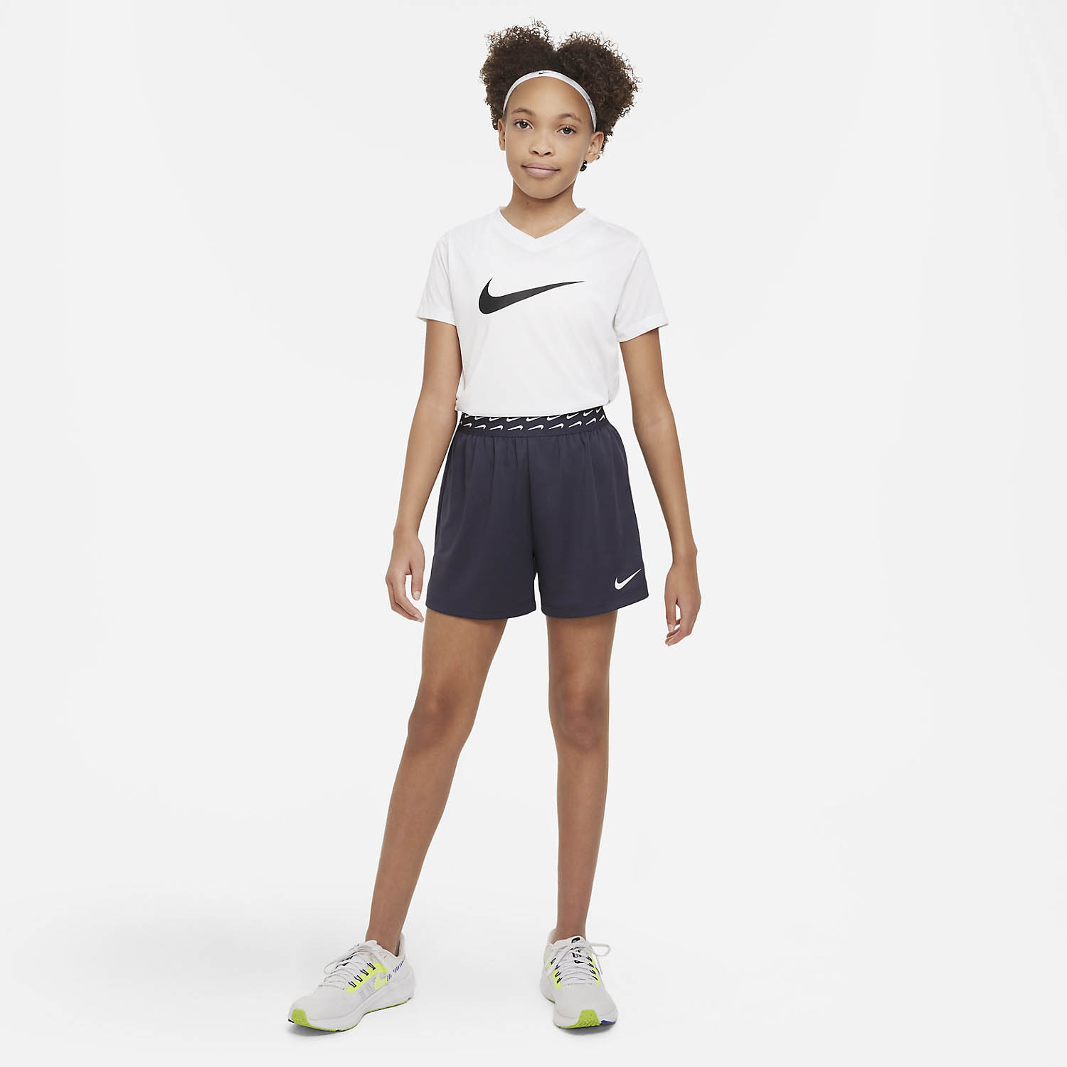 Nike Trophy 4in Shorts Girl - Gridiron/White
