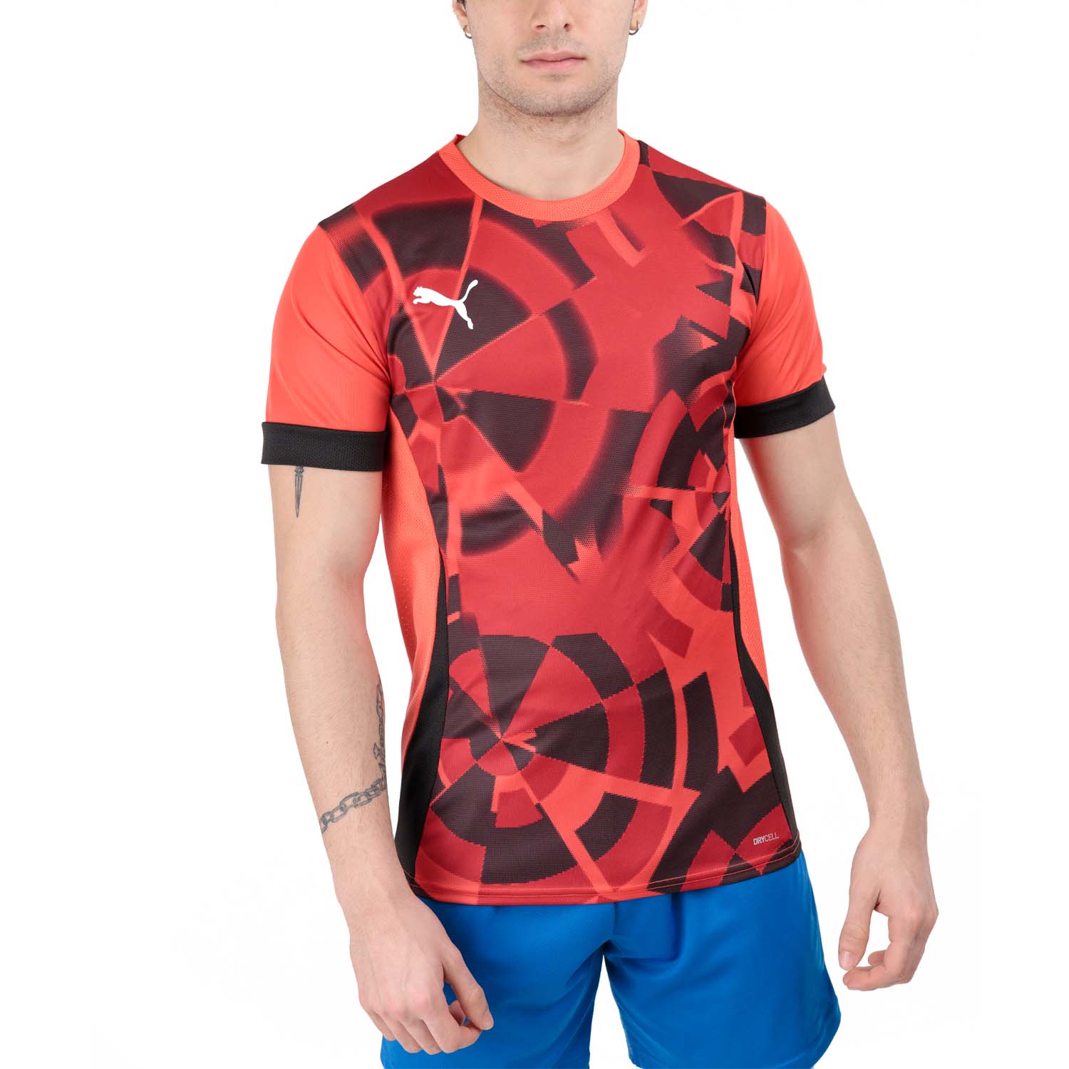 Puma IndividualGoal Graphic T-Shirt - Active Red/Club Red