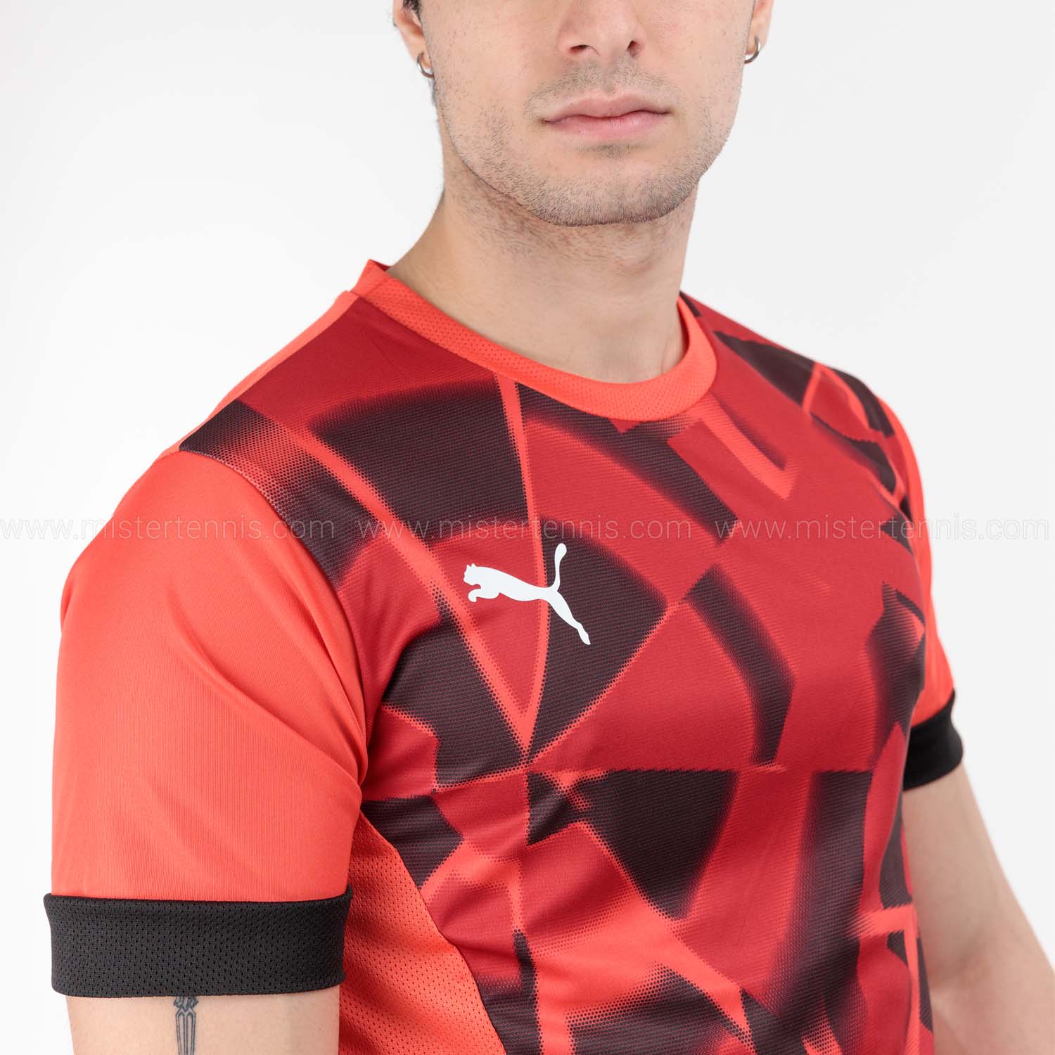 Puma IndividualGoal Graphic T-Shirt - Active Red/Club Red