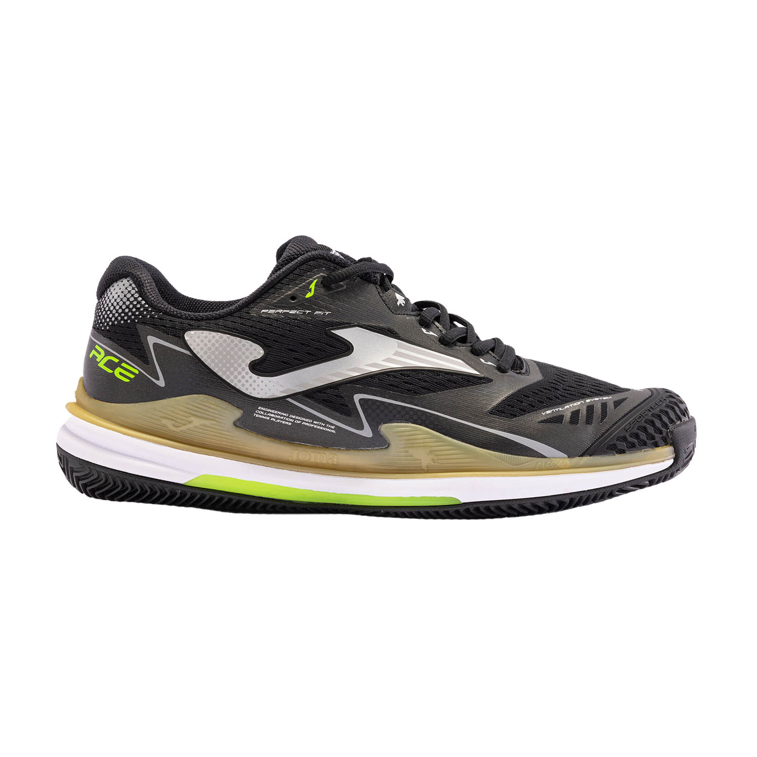 Joma Ace Carbon Clay - Black/Gold
