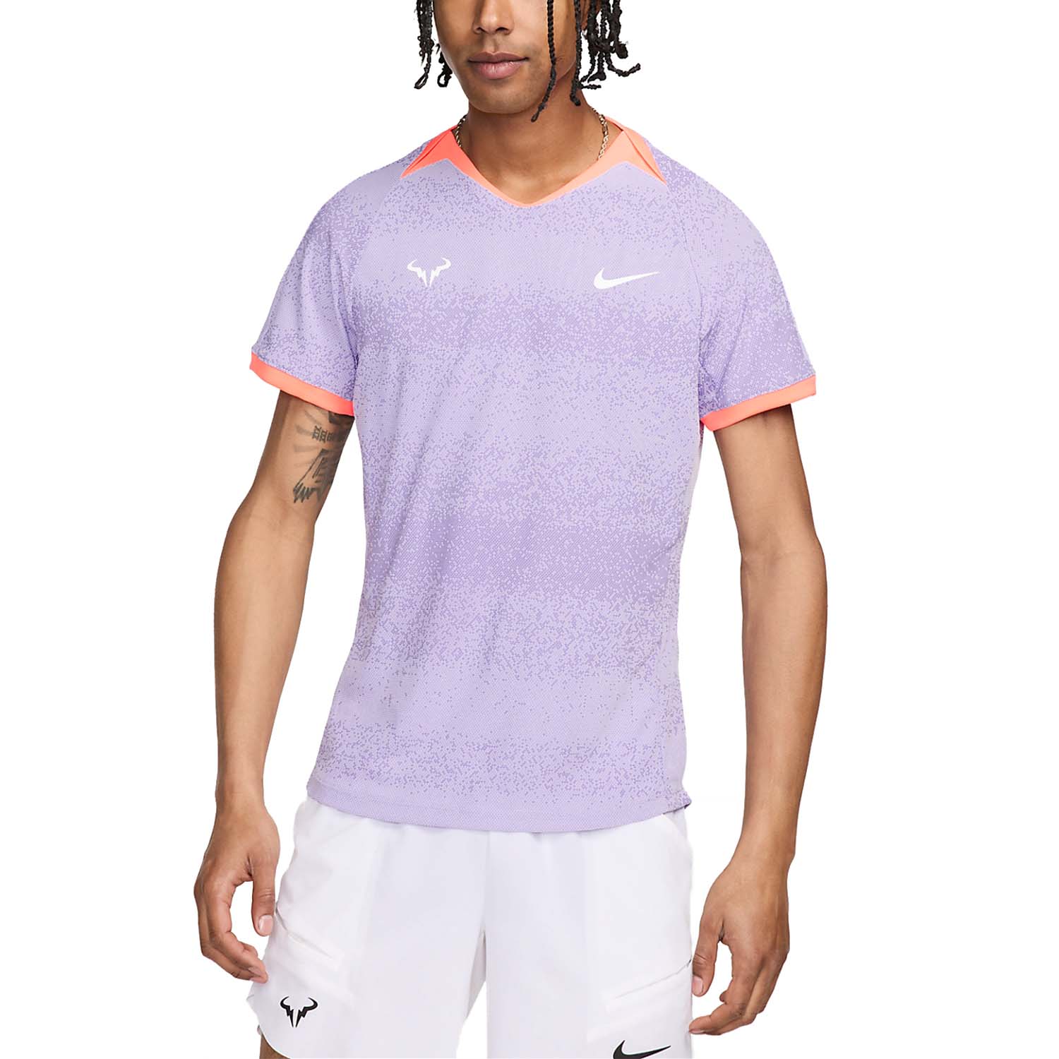 Nike Rafa Camiseta - Lilac Bloom/Bright Mango/White