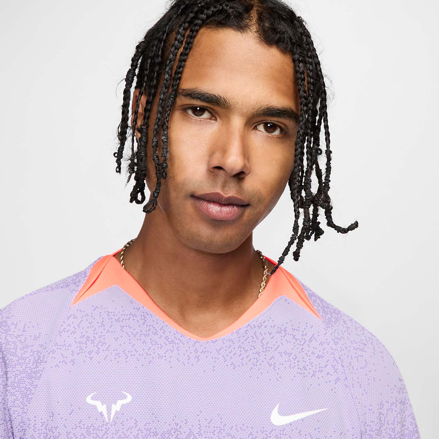 Nike Rafa Camiseta - Lilac Bloom/Bright Mango/White