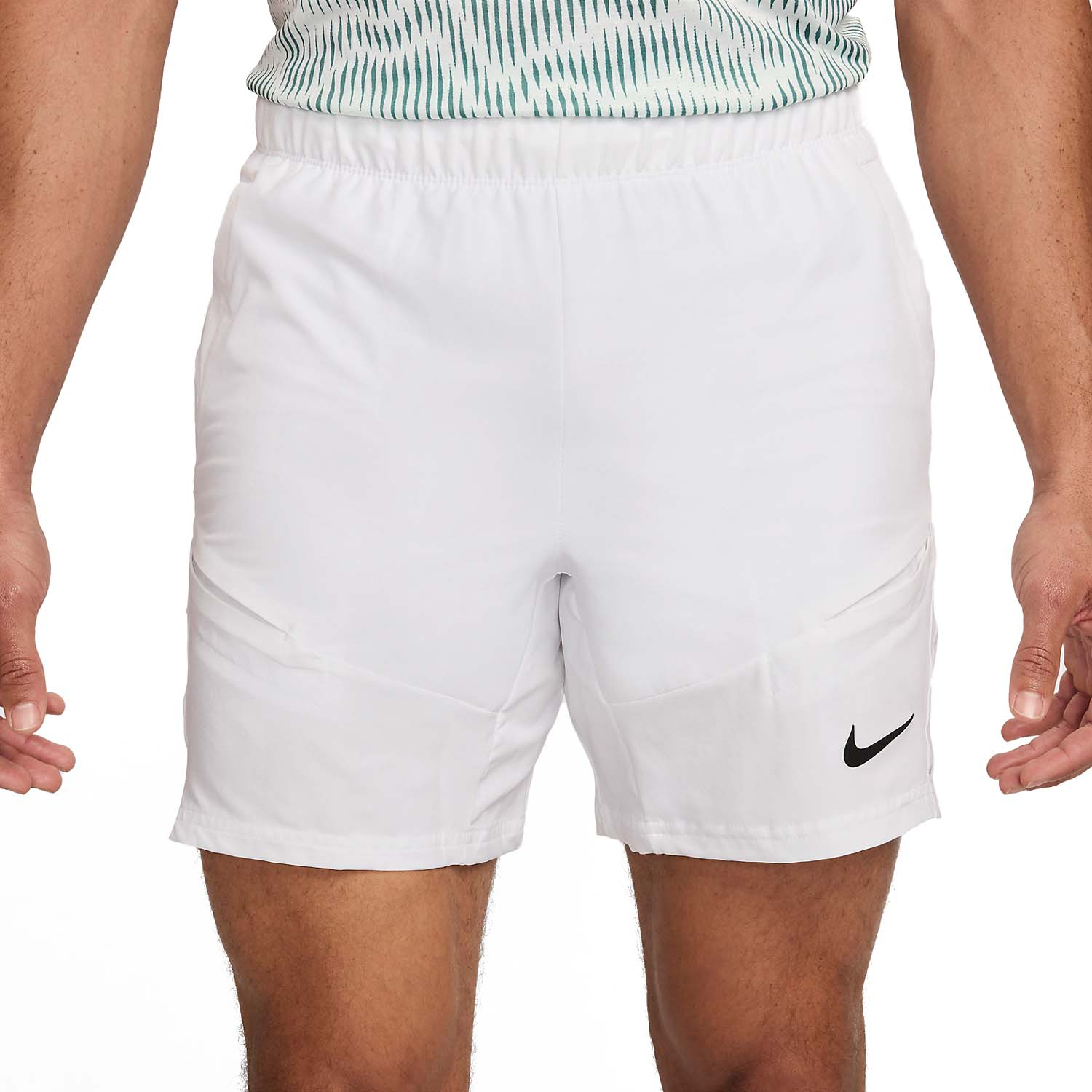 Nike Advanced 7in Men's Tennis Shorts - White/Black
