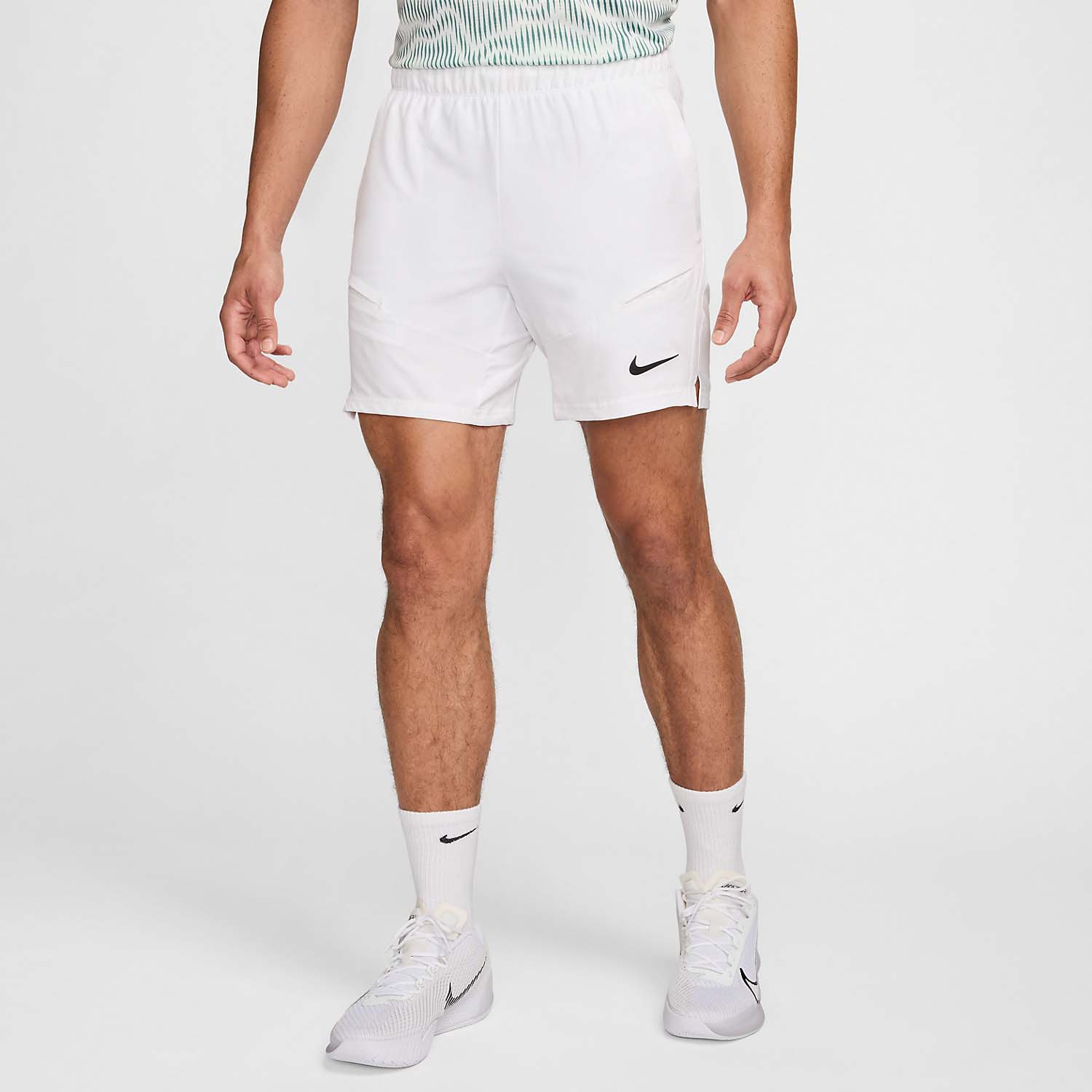 Nike Advanced 7in Men's Tennis Shorts - White/Black