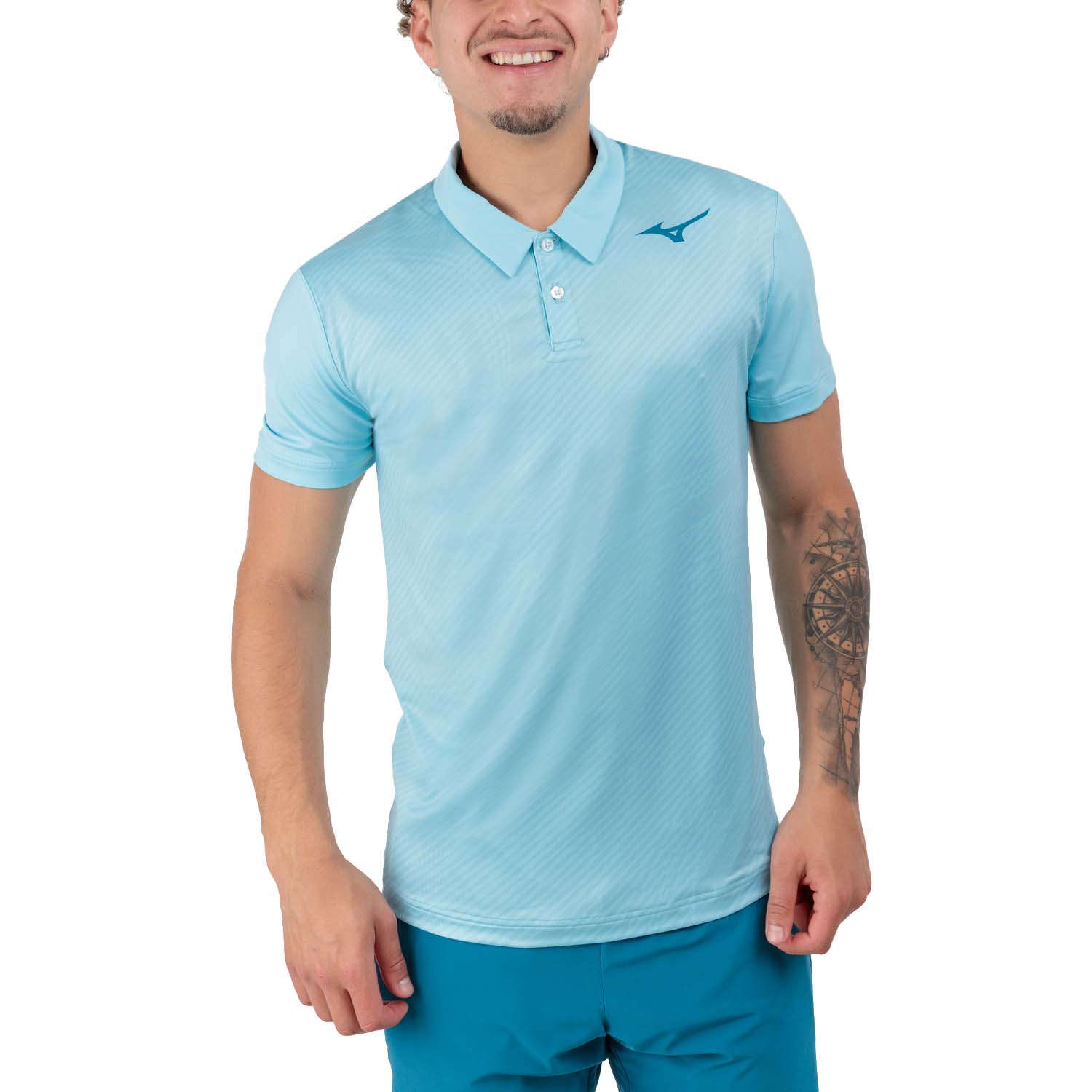 Mizuno Charge Shadow Polo - Blue Glow