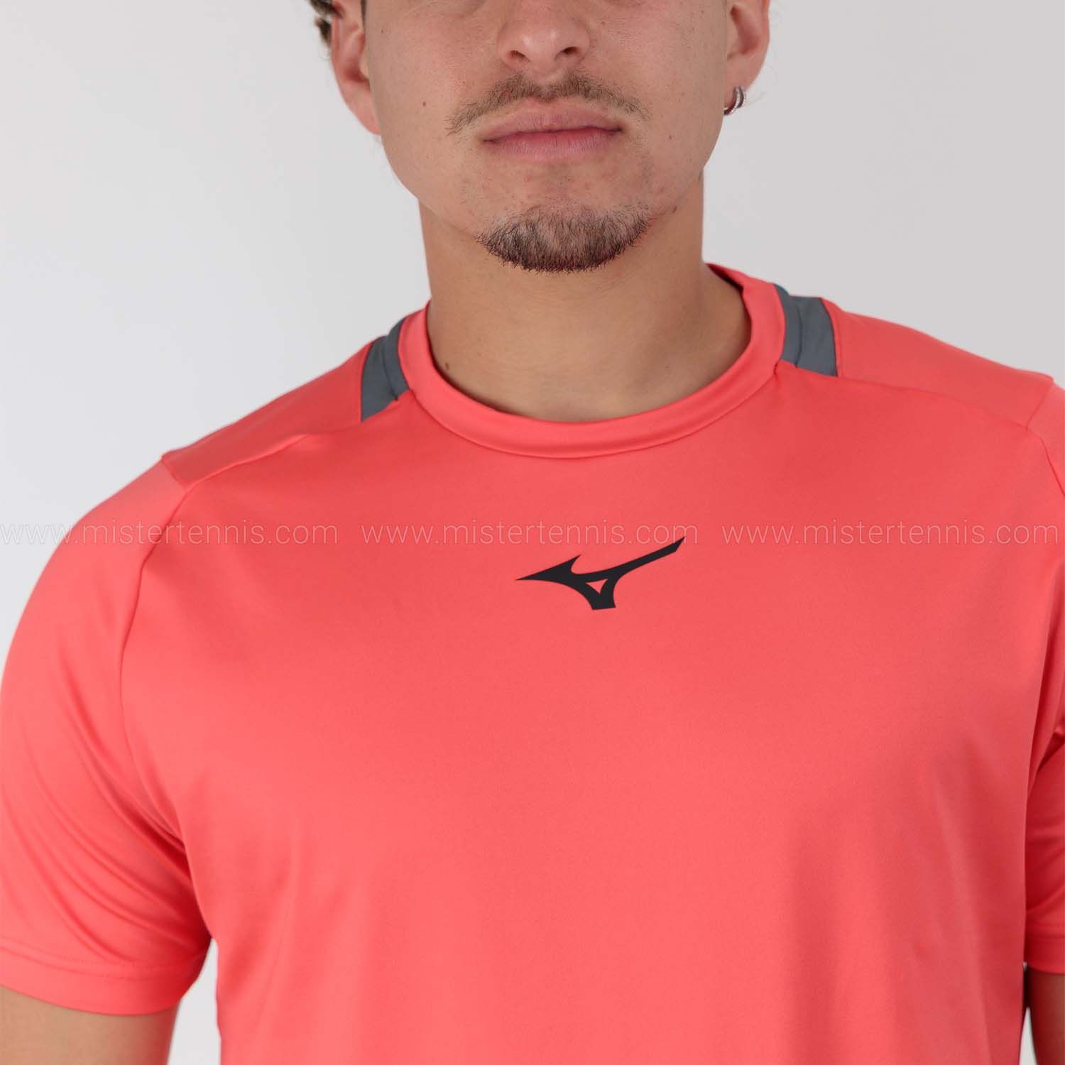Mizuno Logo Men's Tennis T-Shirt Radiant Red