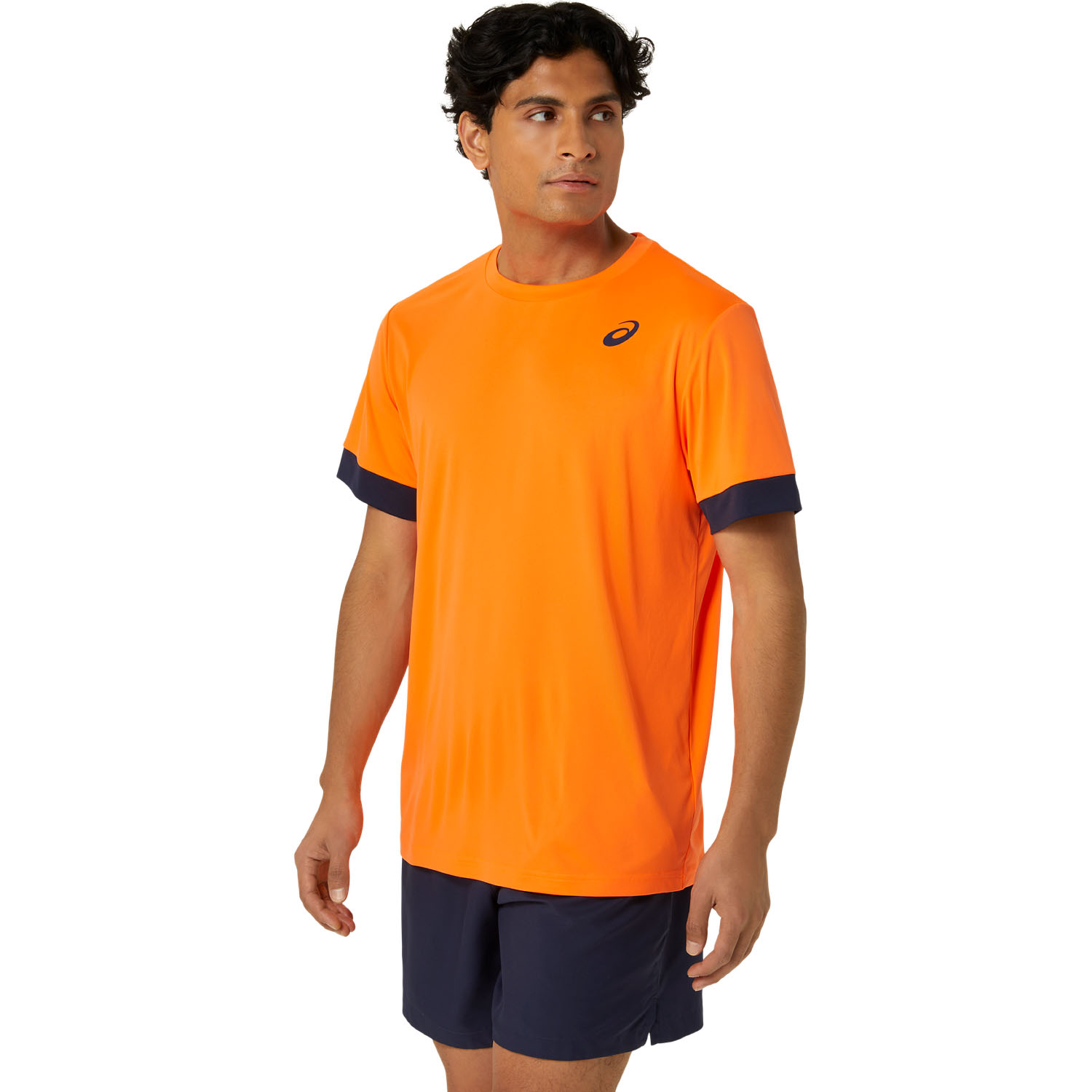 Asics Court T-Shirt - Shocking Orange/Midnight