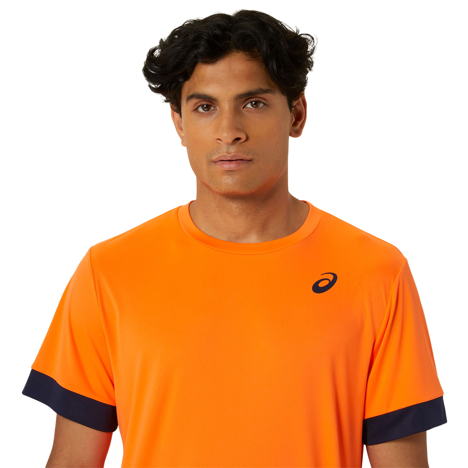 Asics Court T-Shirt - Shocking Orange/Midnight