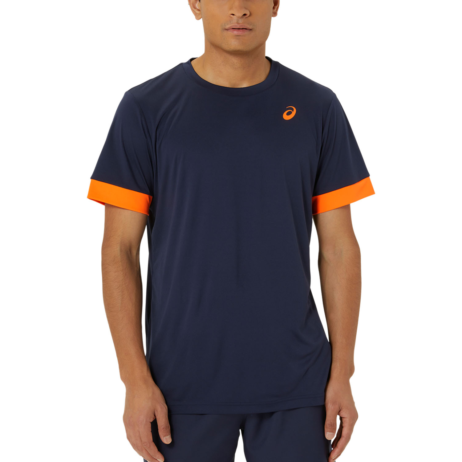 Asics Court T-Shirt - Midnight/Shocking Orange