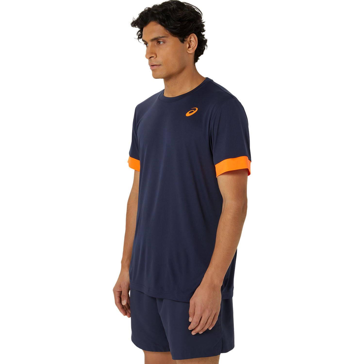 Asics Court T-Shirt - Midnight/Shocking Orange
