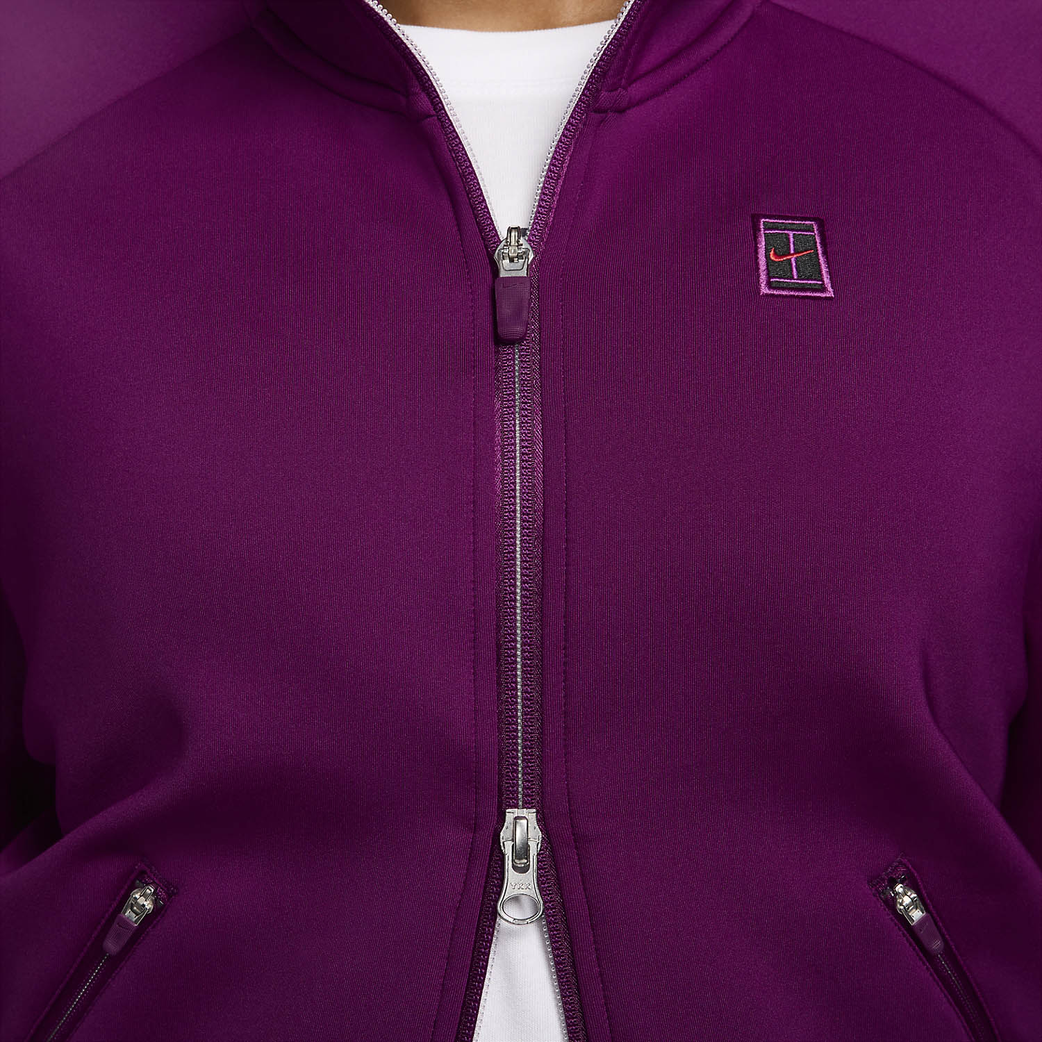 Nike Court Heritage Logo Women's Tennis Jacket - Sangria