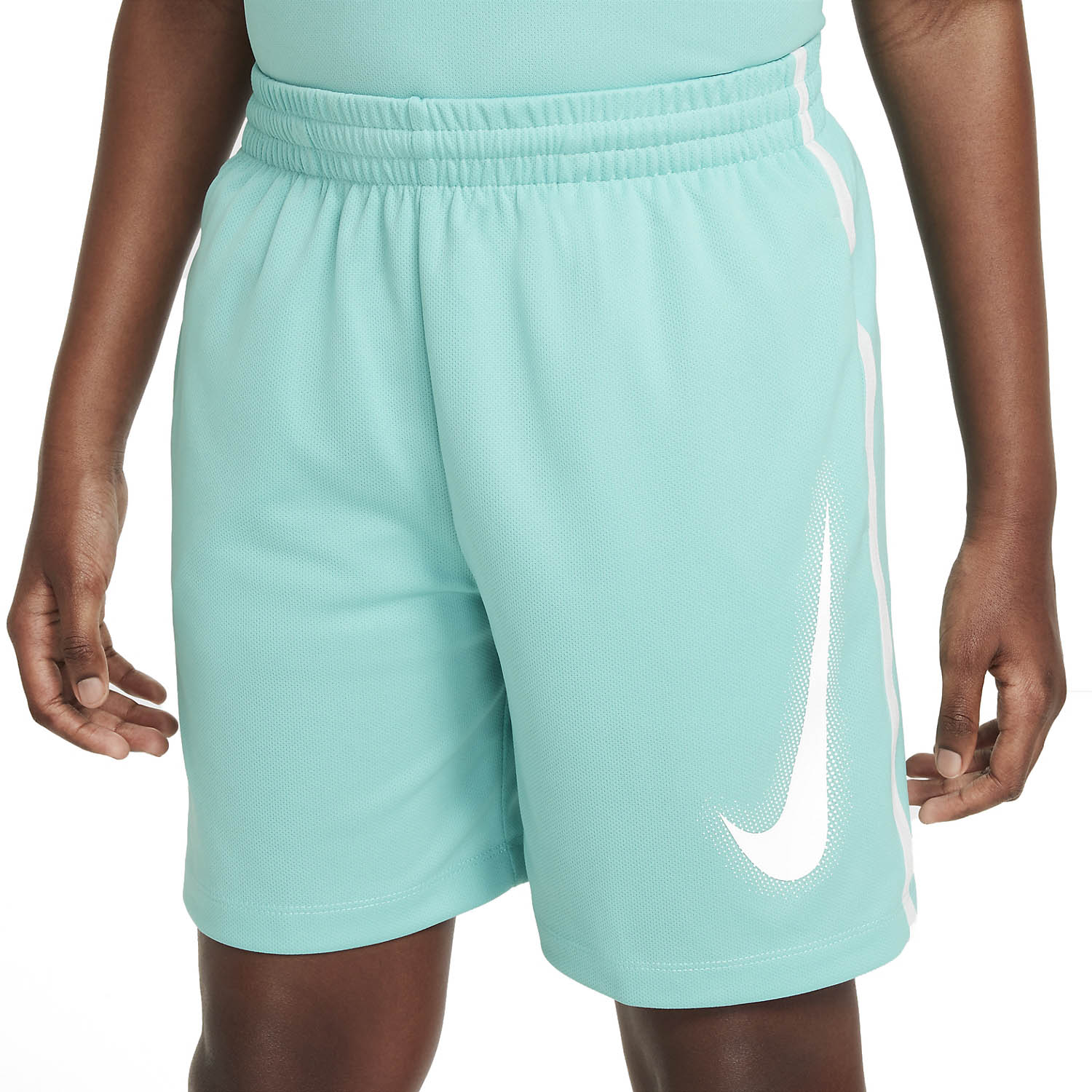 Nike Dri-FIT Multi+ 6in Boy's Tennis Shorts - Green Frost/White