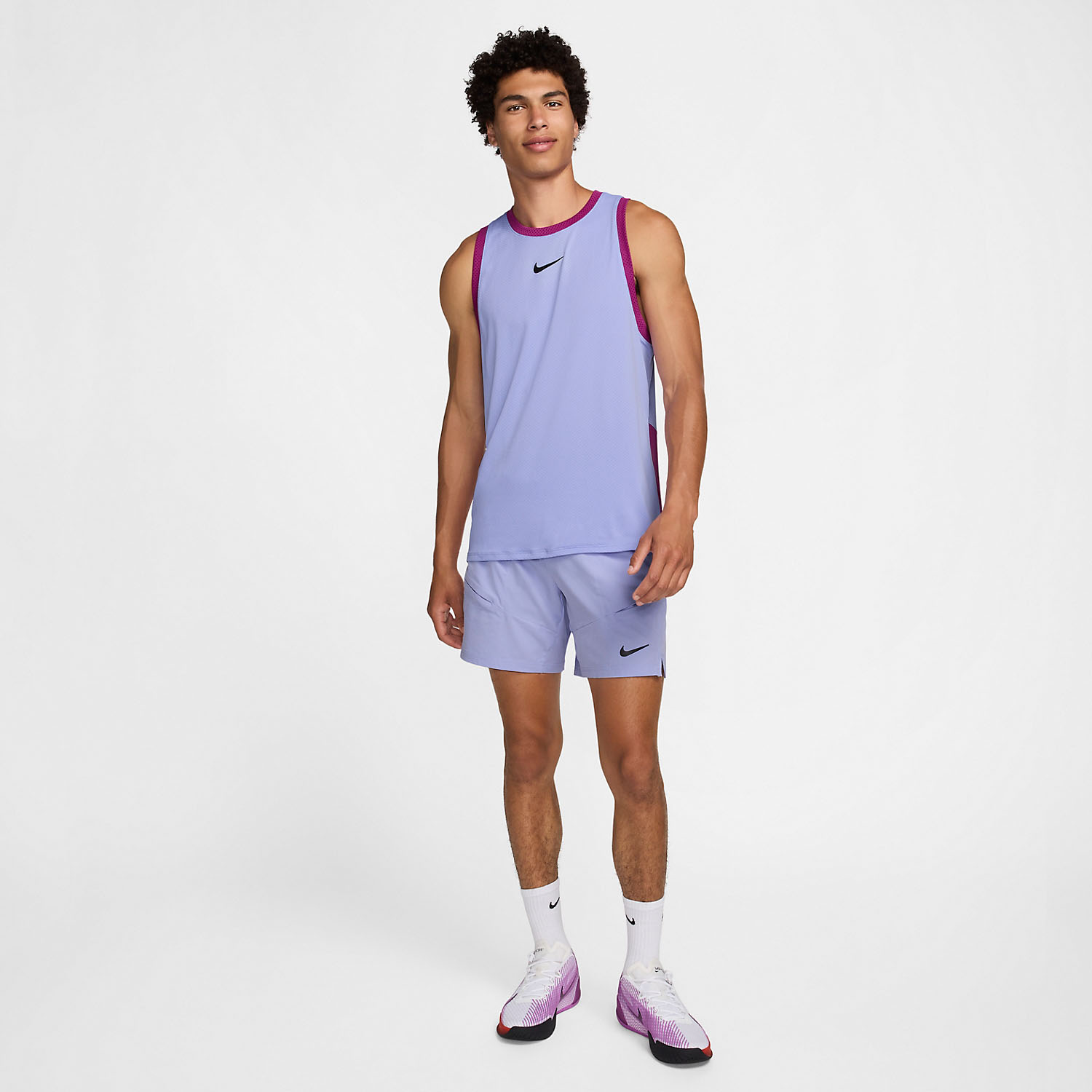 Nike Court Advantage 7in Men's Tennis Shorts - Purple Pulse/Black