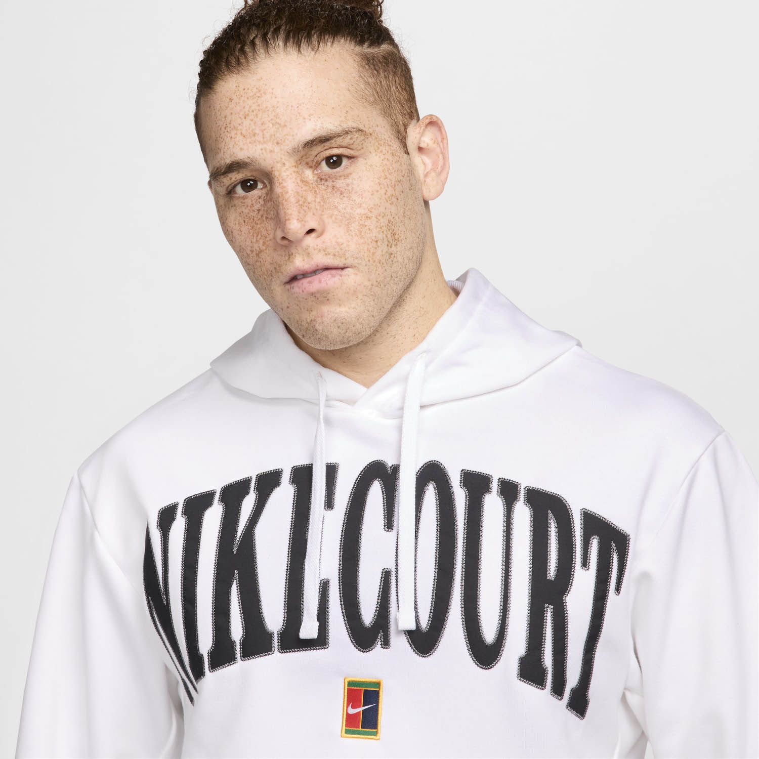 Nike Court Heritage Hoodie - White/Black/Flat Pewter