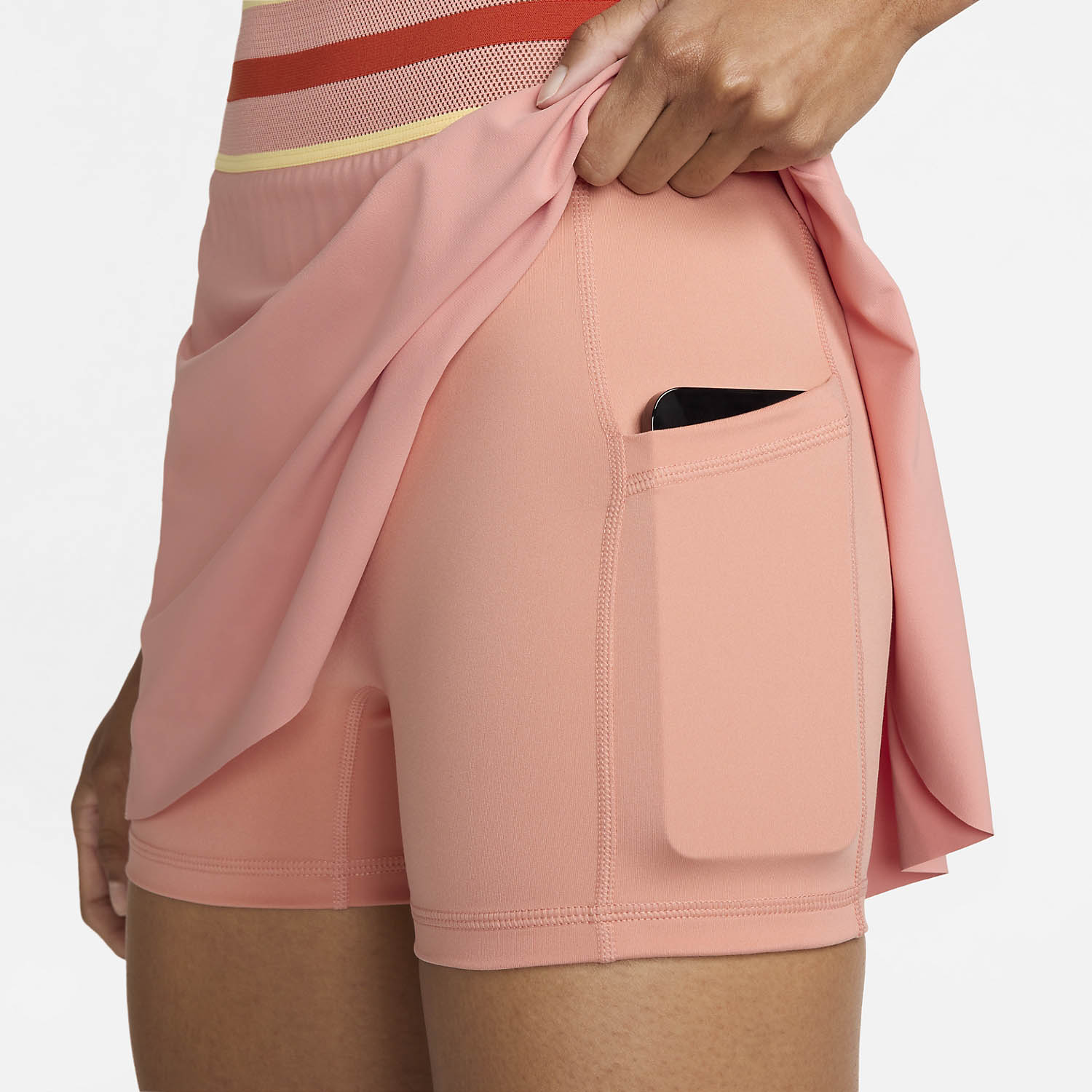 Nike Court Slam Women's Tennis Skirt - Pink Quartz/Black