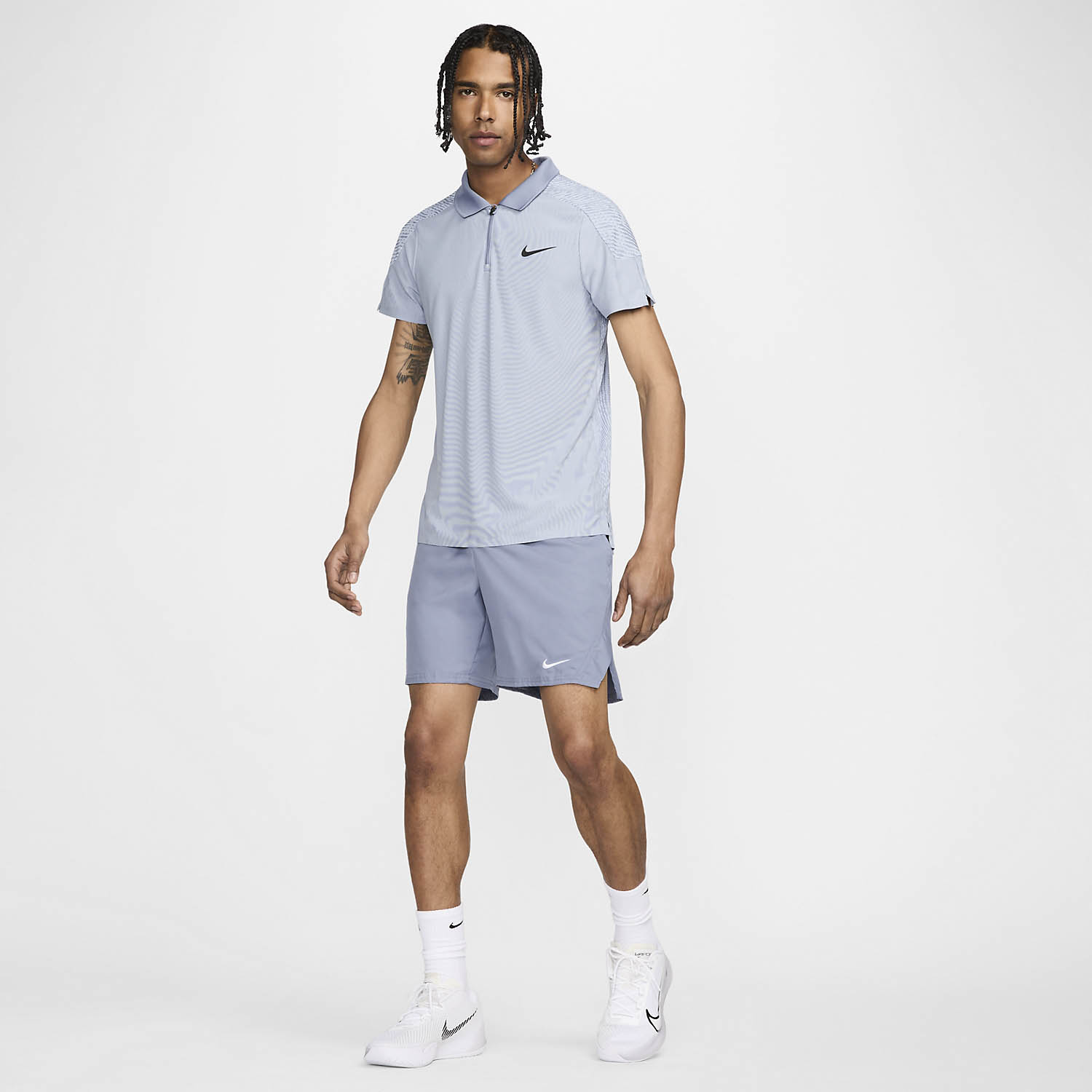 Nike Slam Logo Men's Tennis Polo LT Armory Blue