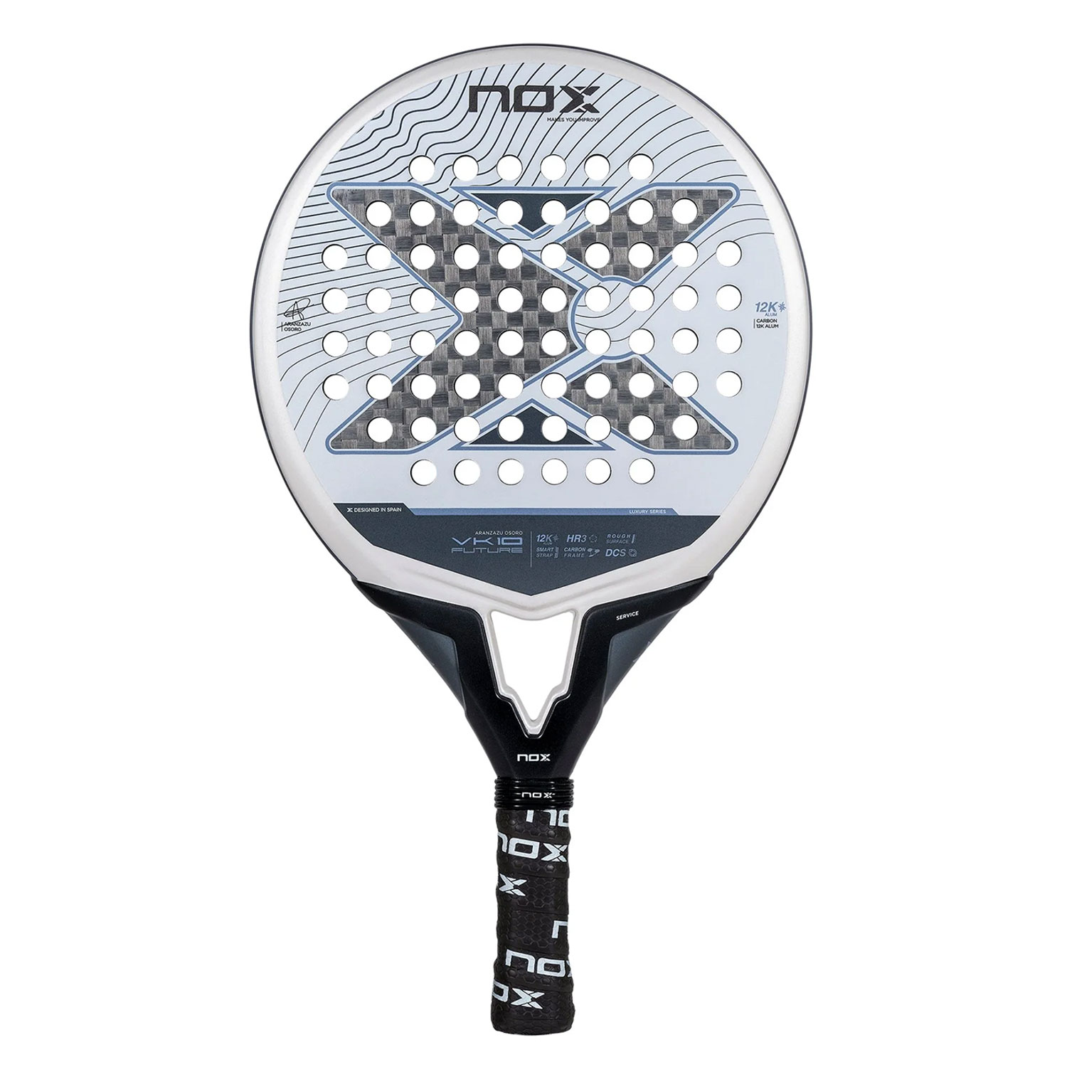 NOX Future Hybrid 12K Alum Padel - Black/Blue/Grey