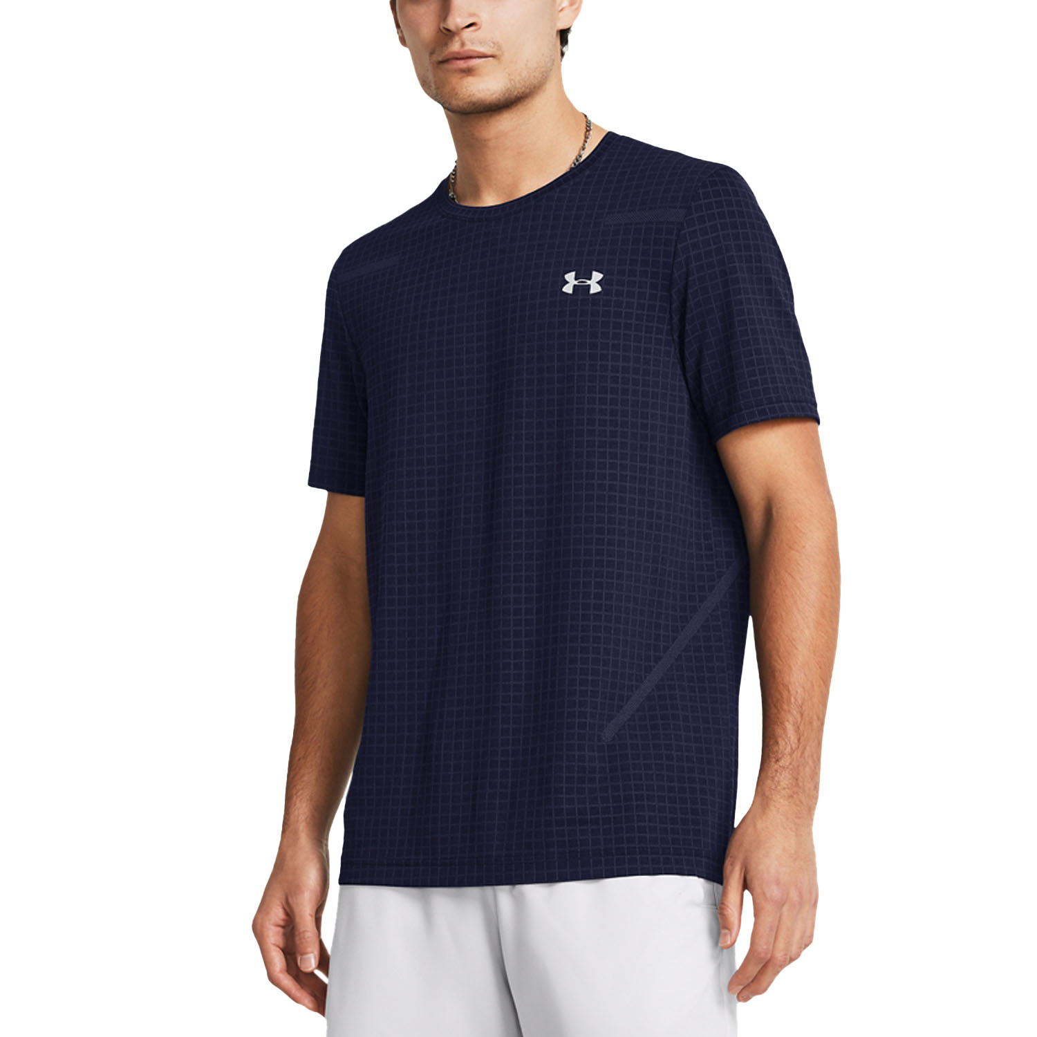 Under Armour Seamless Grid T-Shirt - Midnight Navy