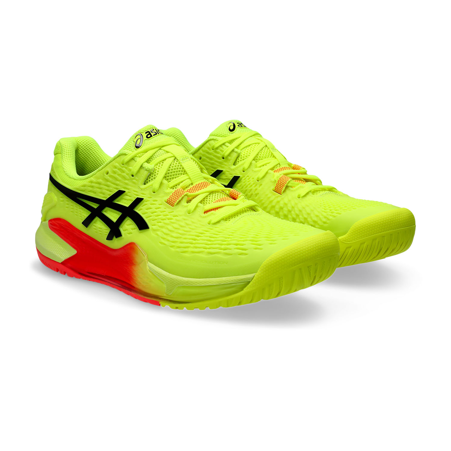 asics/アシックス/PUREGEL/蛍光/イエローグリーン Asics Gel Resolution 9 COS Men's Tennis Shoes - Safety Yellow