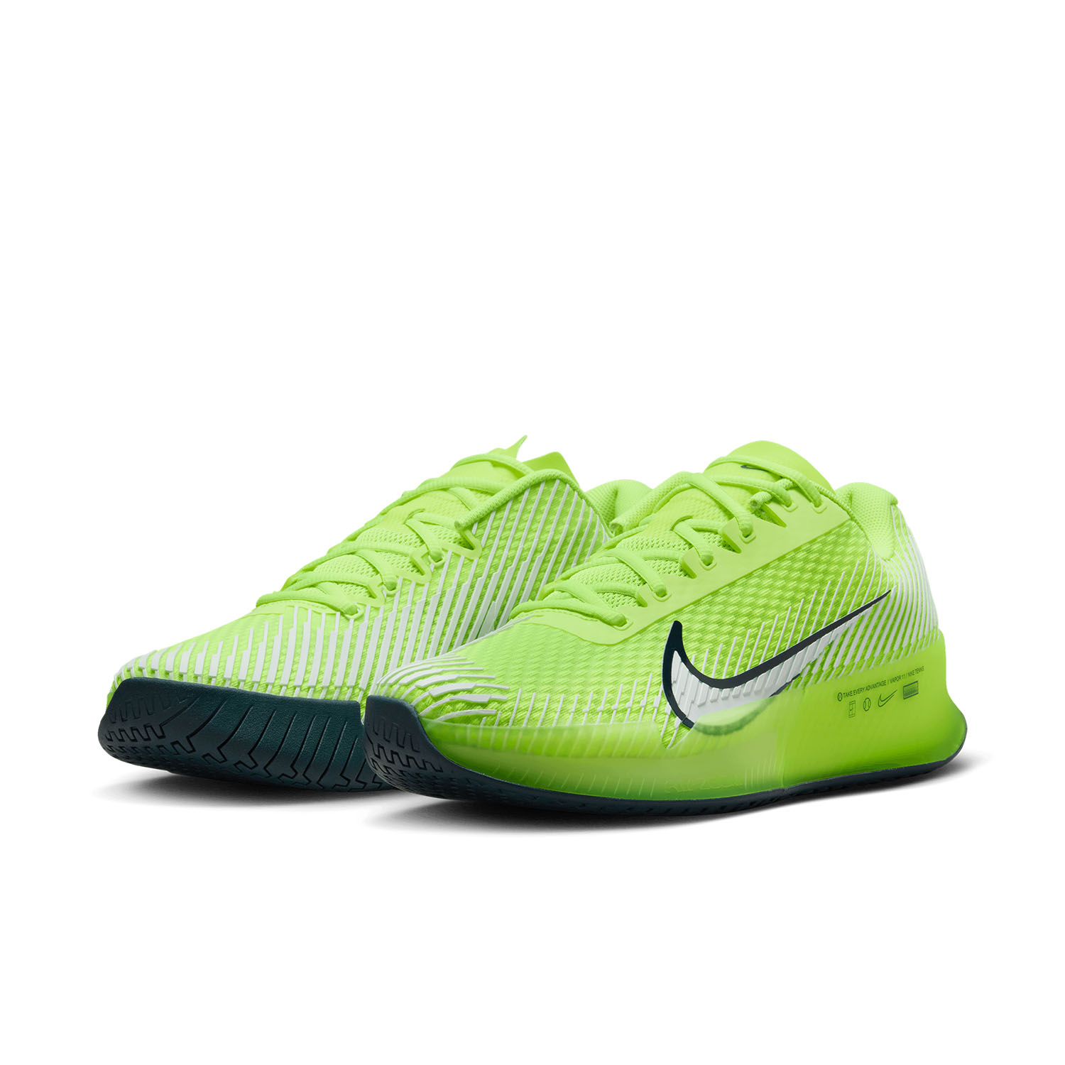 Nike Court Air Zoom Vapor 11 HC Men's Tennis Shoes - Volt/White