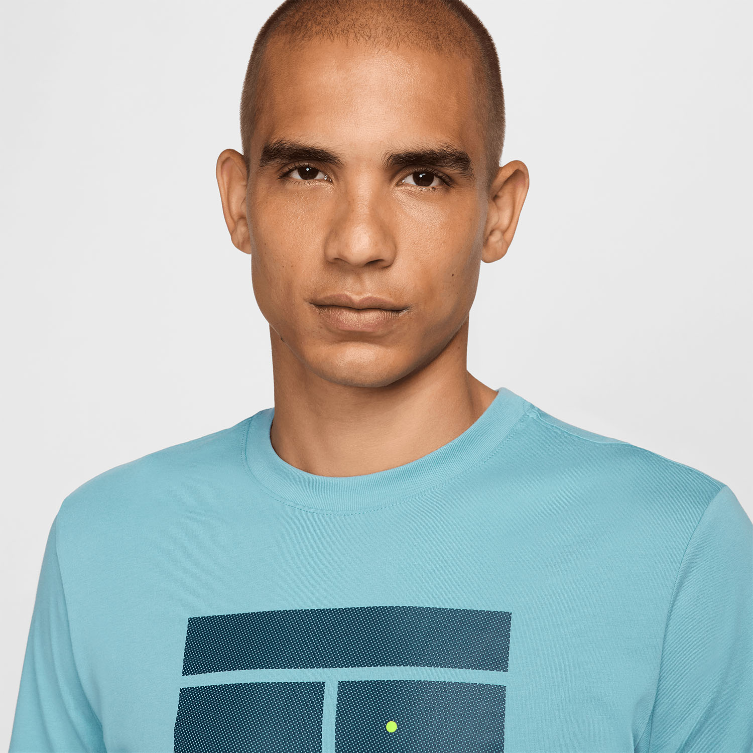 Nike Court Heritage Men's Tennis T-Shirt - Denim Turquoise