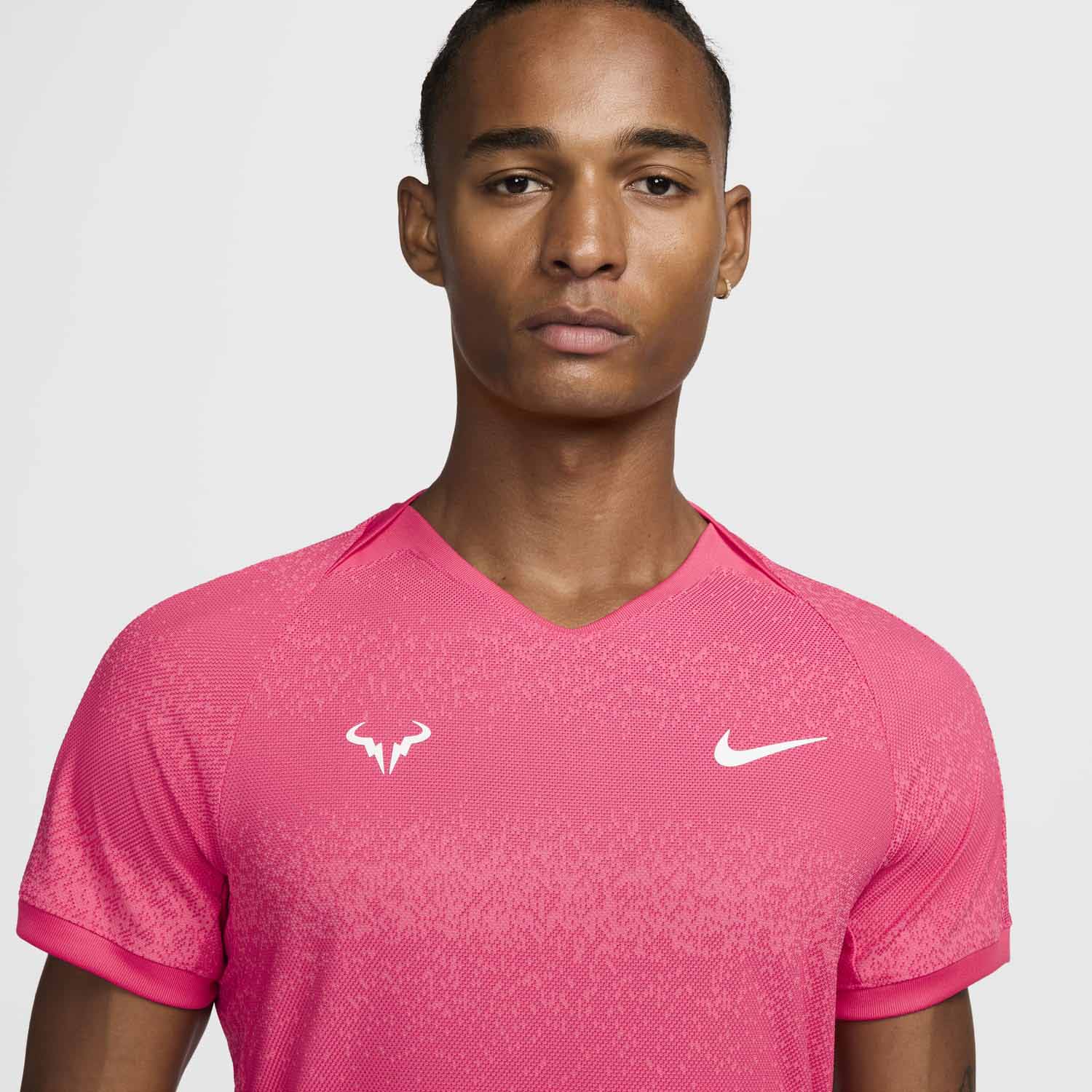 Nike Rafa Men's Tennis T-Shirt - Aster Pink/White