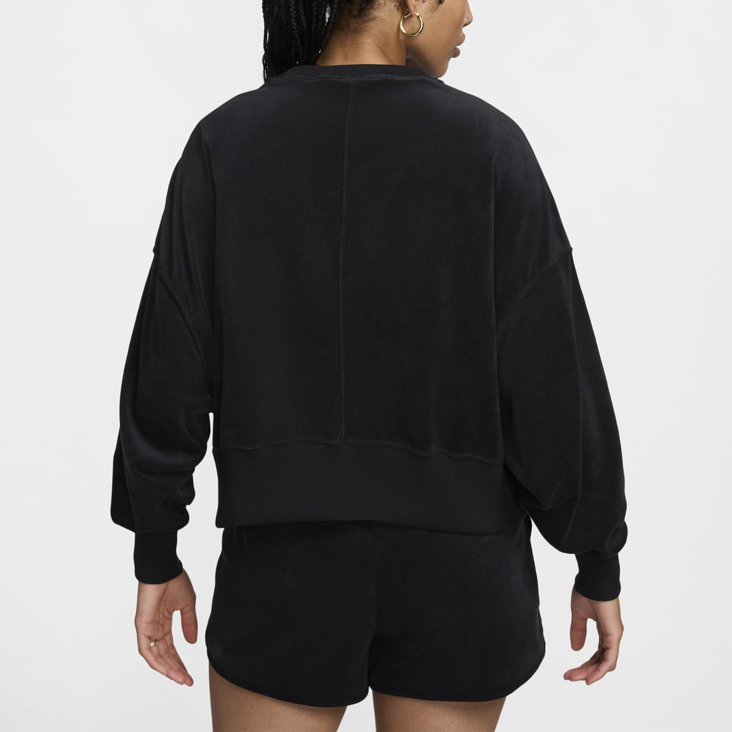 Nike Court Heritage Sweatshirt - Black/Flat Pewter/White