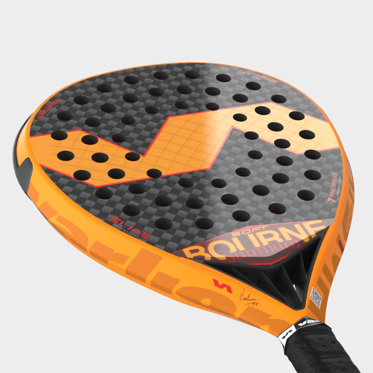 Varlion Bourne Summum Prisma Soft Padel Racket - Orange/Black