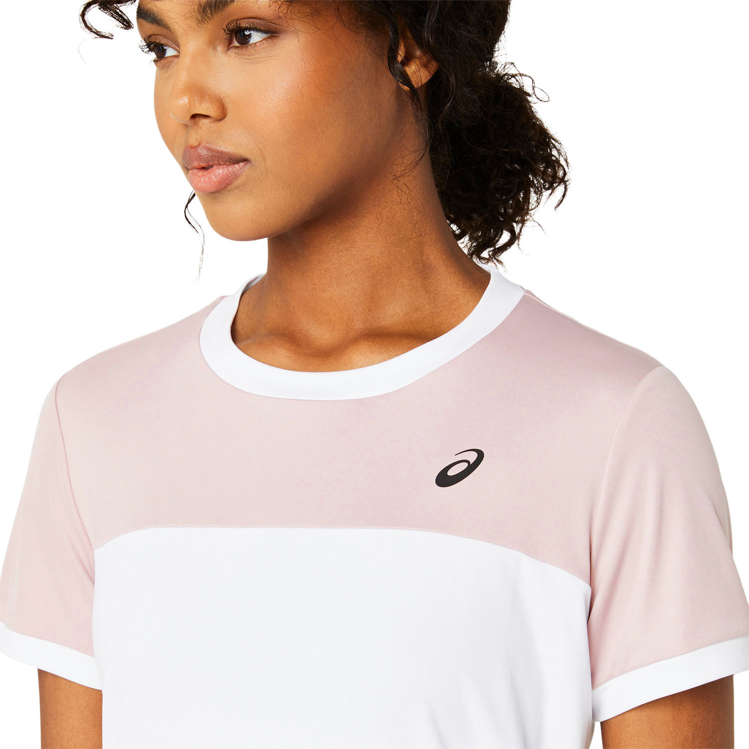 Asics Court T-Shirt - Brilliant White/Watershed Rose