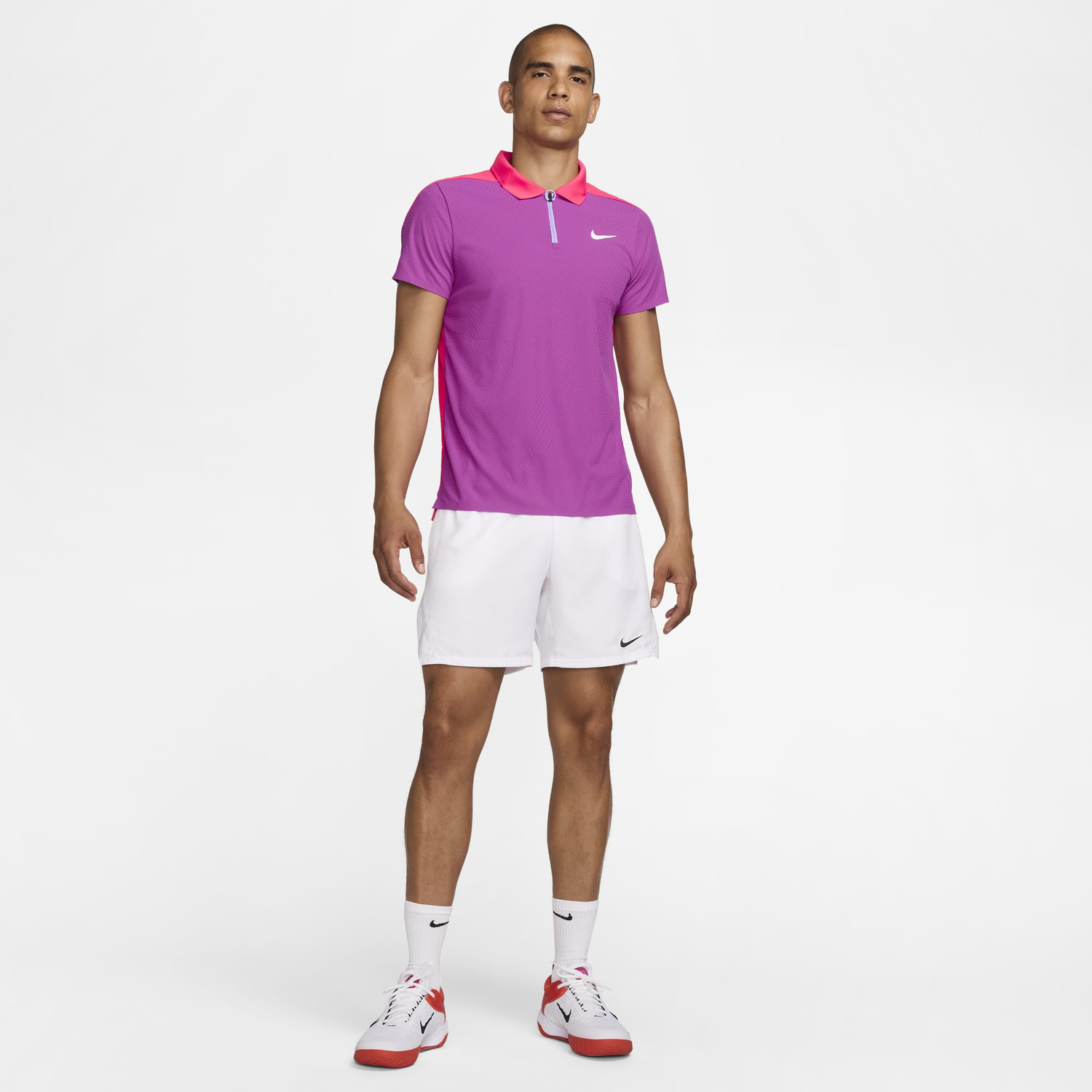 Nike Court Slam Ultimate Men's Tennis Polo - Hot Fuchsia