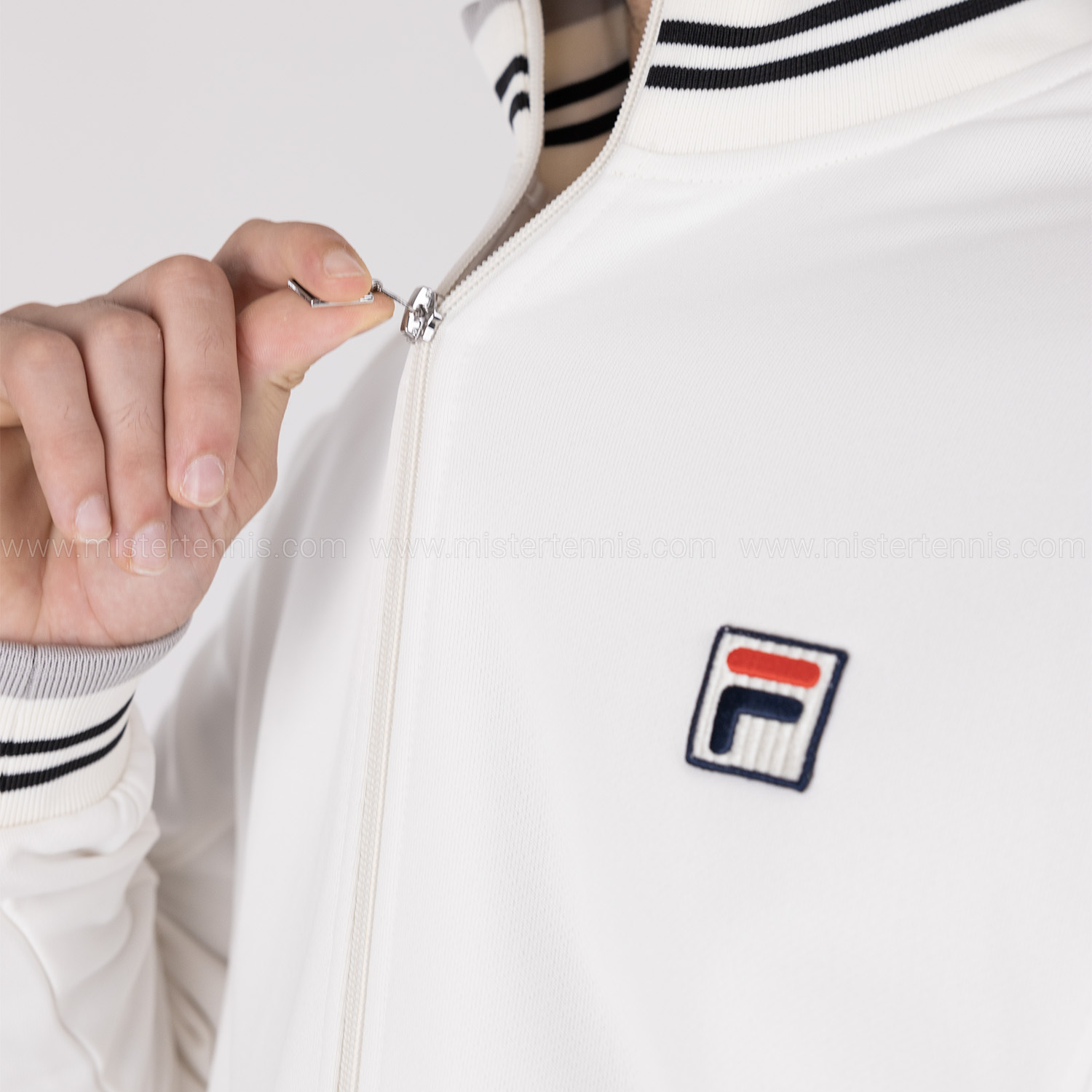 Fila Bjorn Jacket - White Alyssum Stripes