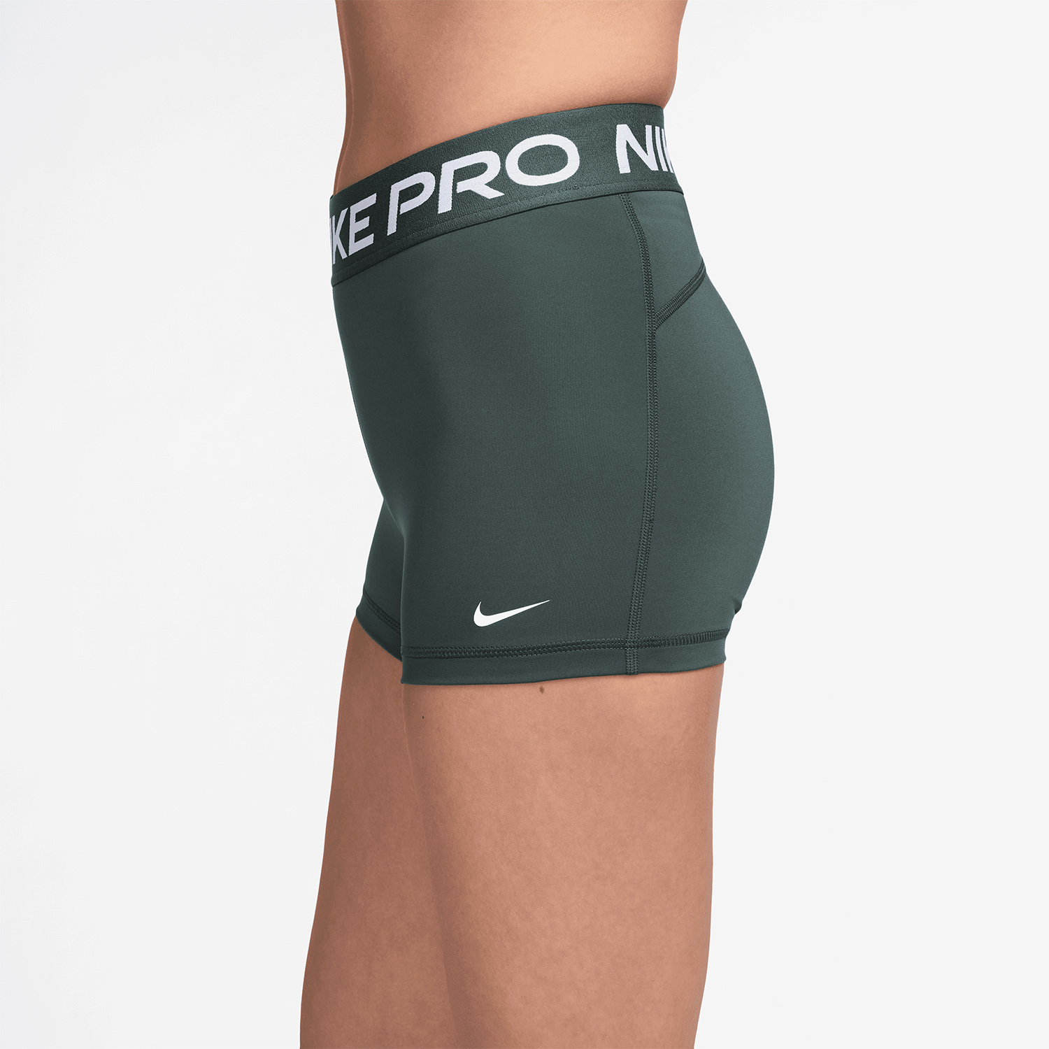 Nike Pro 3in Shorts - Vintage Green/White