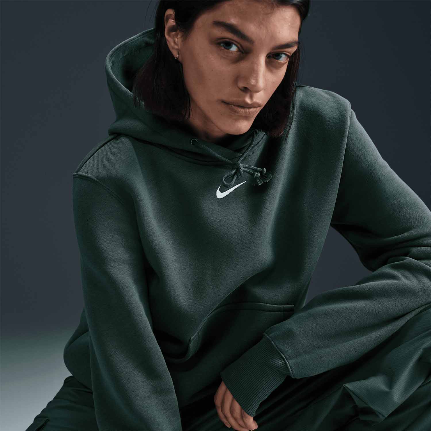 Nike Phoenix Hoodie - Vintage Green/Sail