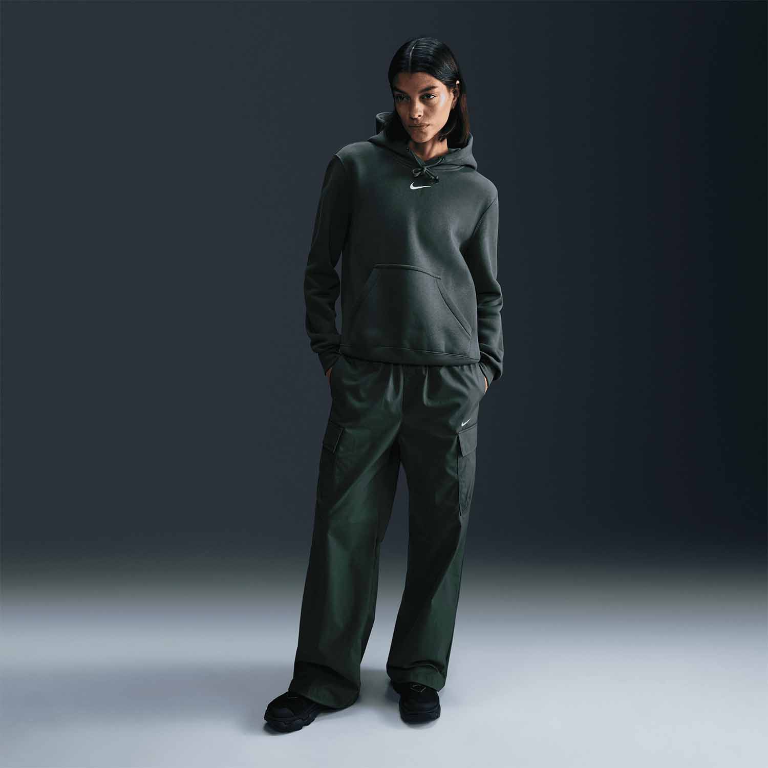 Nike Phoenix Hoodie - Vintage Green/Sail