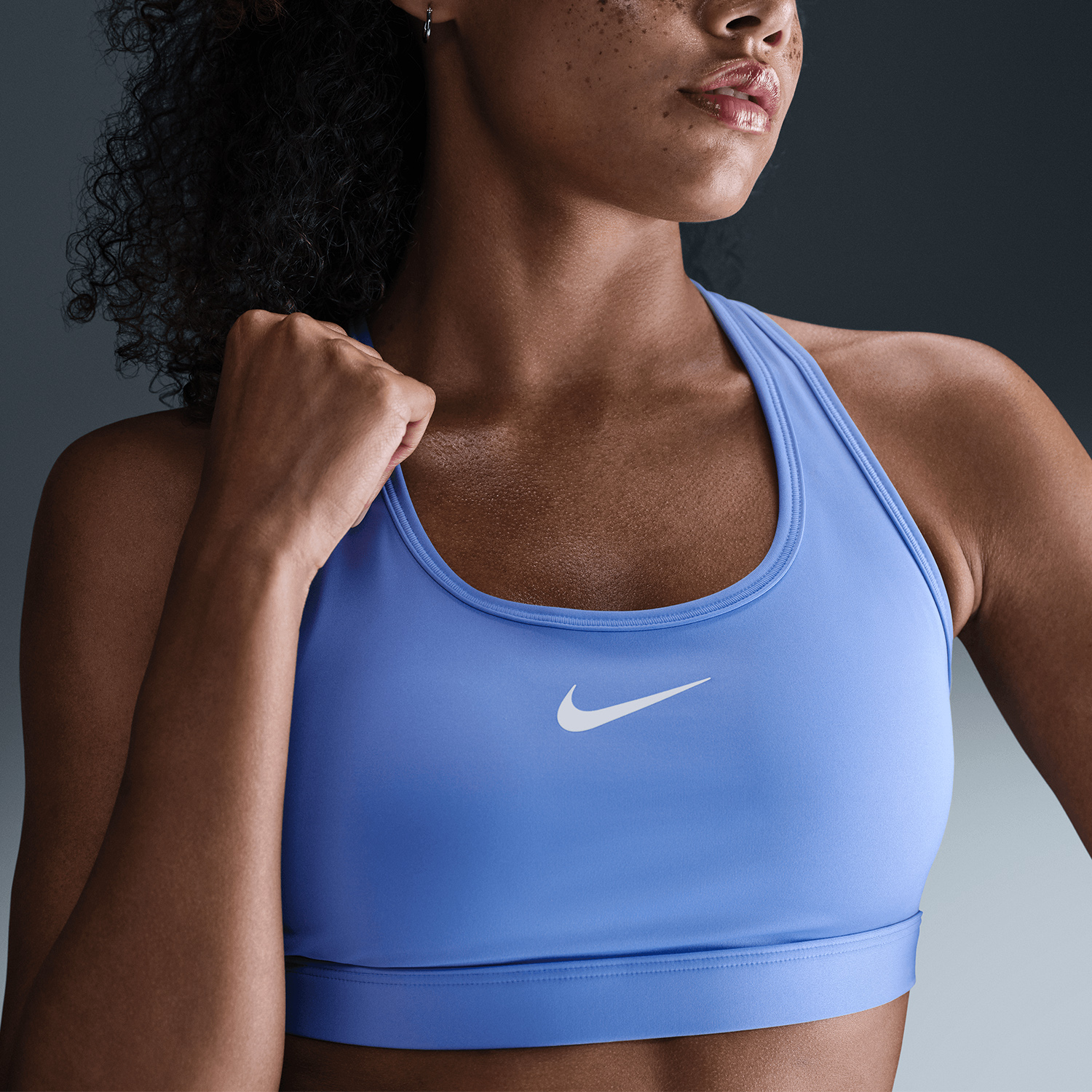 light blue sports bra nike