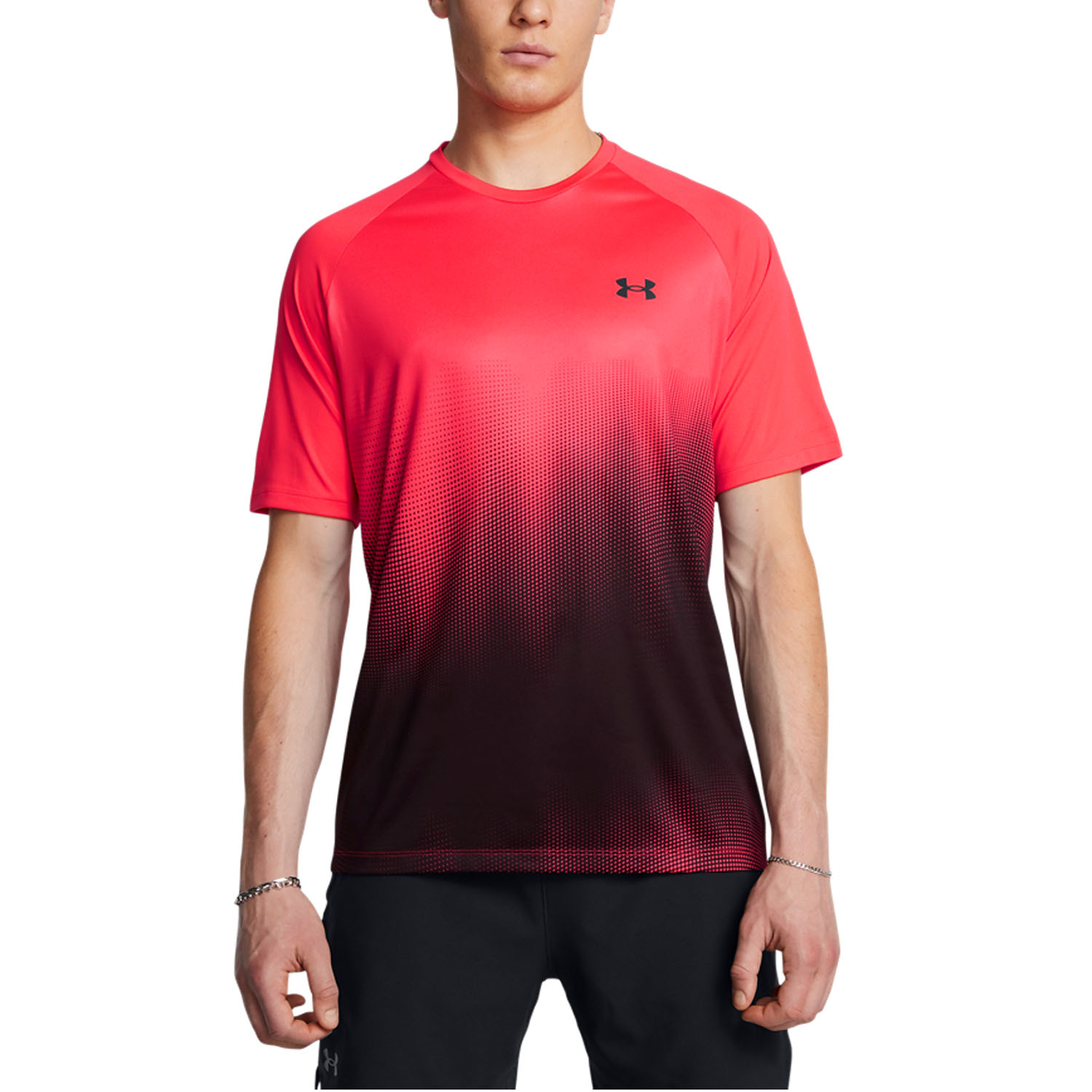 Under Armour Tech Fade T-Shirt - Racer Red/Black